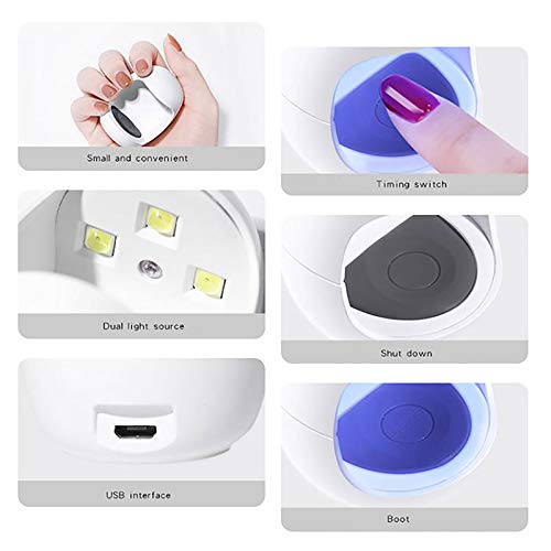 Professional SOWUNO LED Nail Dryer & Curing Lamp - 2 Timer Settings, Mini UV Light for Manicures & Gel Polish - Perfect for Home Nail Art, Salon Use & DIY Gel Nail Extensions