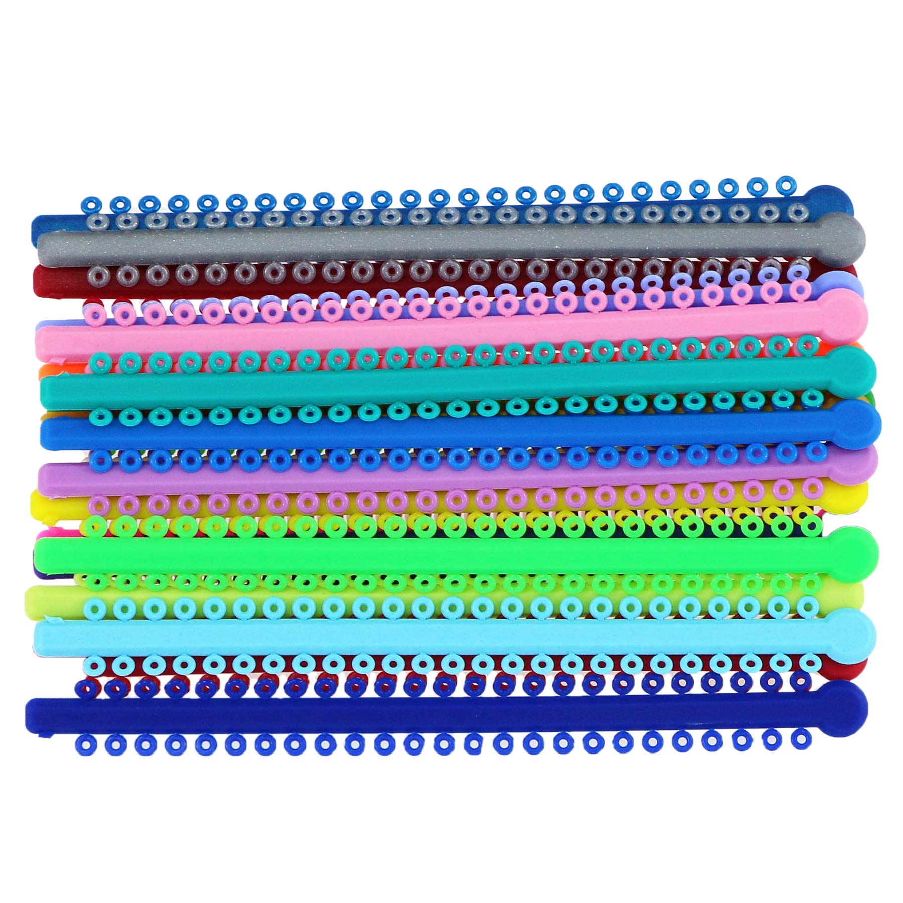 1000Pcs Dental Orthodontic Practice Teeth Model with Elastic Rubber Bands - Mixed Colors for Braces & Orthodontic Training - Perfect for Dentists, Students & DIY Teeth Alignment
