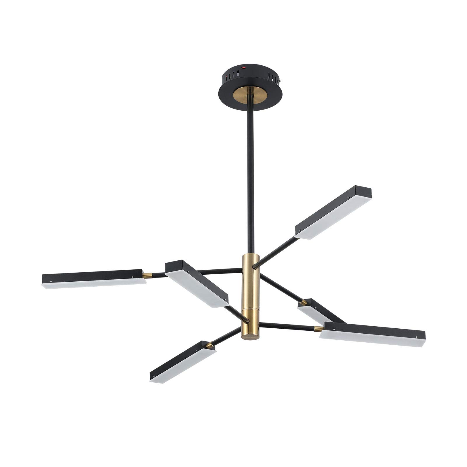 Modern LED Chandelier - 6-Light Sputnik Pendant for Bedroom & Living Room