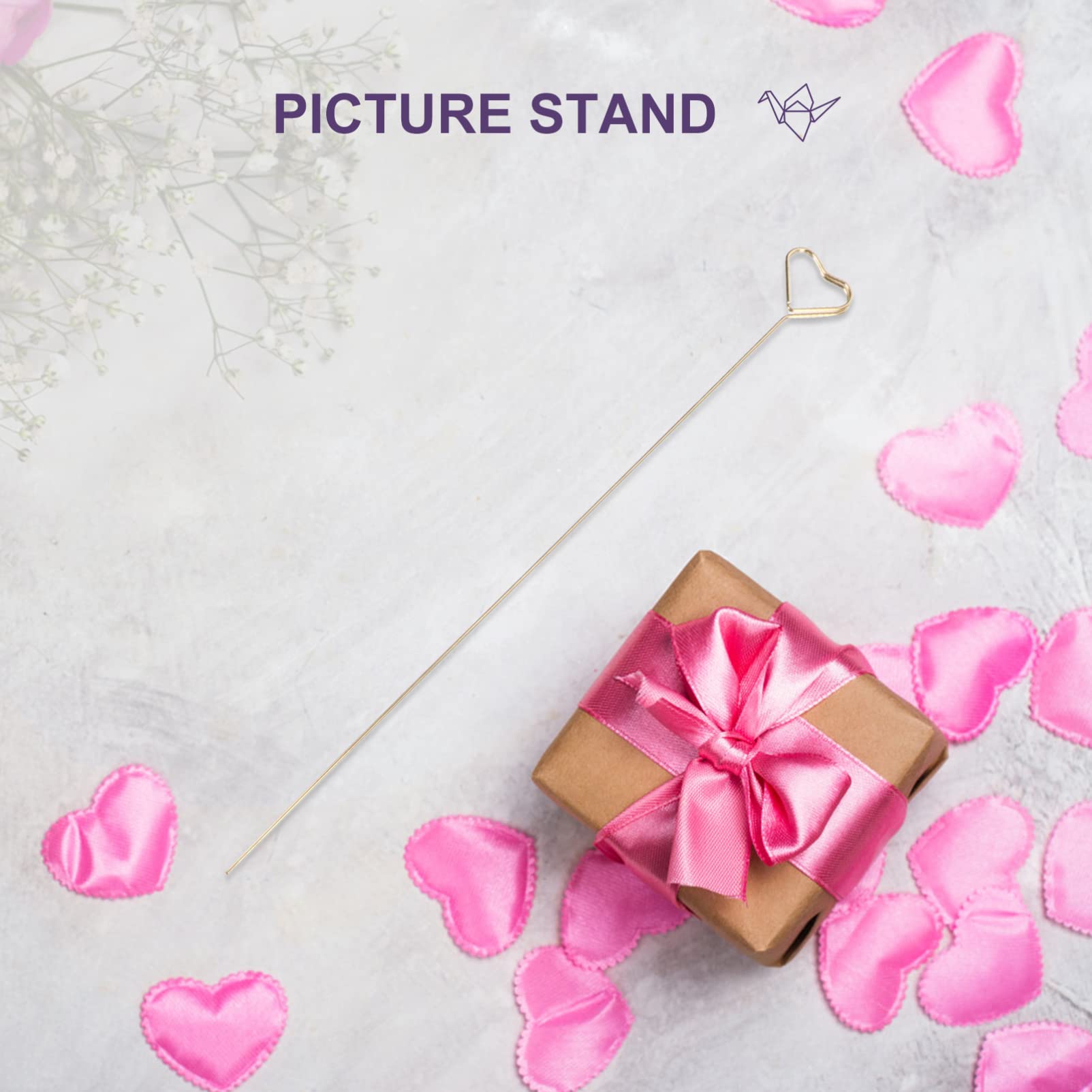FOMIYES 10pcs Heart-Shaped Valentine's Day Card Holders - Plastic Message Memo Picture Stand Clips for Bouquets, Weddings & Parties | Perfect for DIY Wedding Decor, Photo Displays & Gift Packaging
