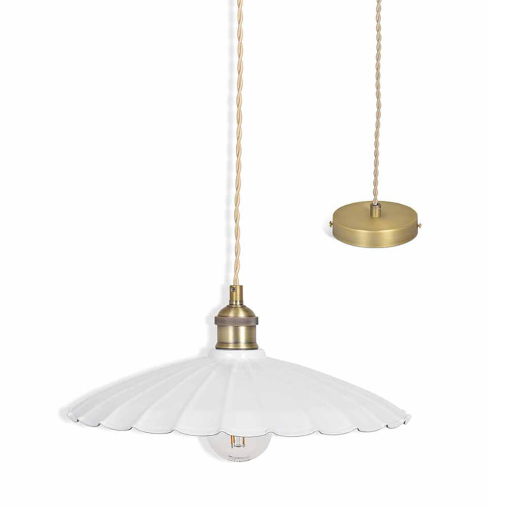 Wanstrow Modern Pendant Light in Chalk White - Perfect for Kitchen Island, Dining Room, and Bedroom Lighting