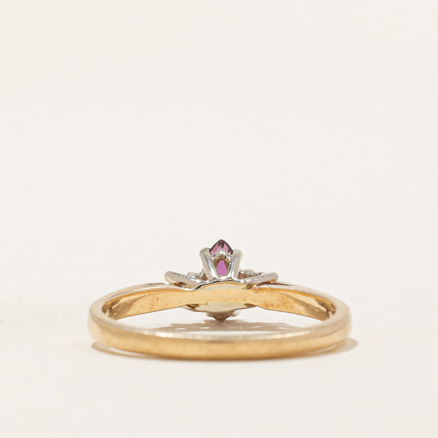Exquisite Marquise Cut Ruby & Diamond Ring - 0.21ct Ruby & 0.05ctw Diamonds - Size 6 - Perfect for Engagement, Anniversary & Special Occasion Gifts