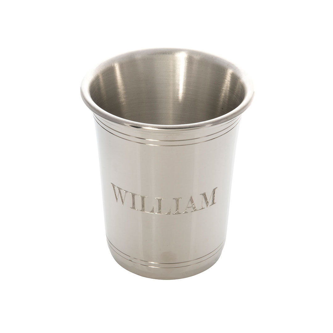 12oz Pewter Carolina Julep Cup - Classic Southern Mint Julep Drinking Vessel for Cocktails, Parties & Home Bar Decor