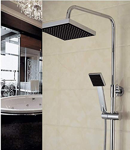 KaO0YaN Stainless Steel Handheld Shower Set with Wall Mount - Adjustable Shower Head & Faucet for Bathroom, Spa, and Pet Washing (Brushed Nickel Finish)