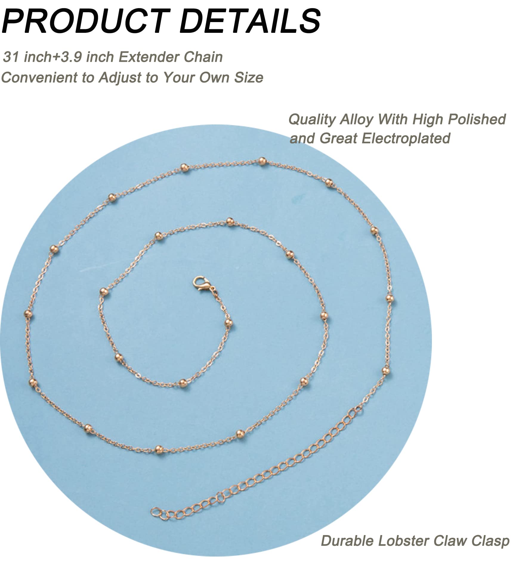 9Pcs Adjustable Waist Belly Chains for Women - Boho Multilayer Body Jewelry for Beach, Bikini, Summer & Festival Wear | Perfect for Vacations, Pool Parties & Music Festivals