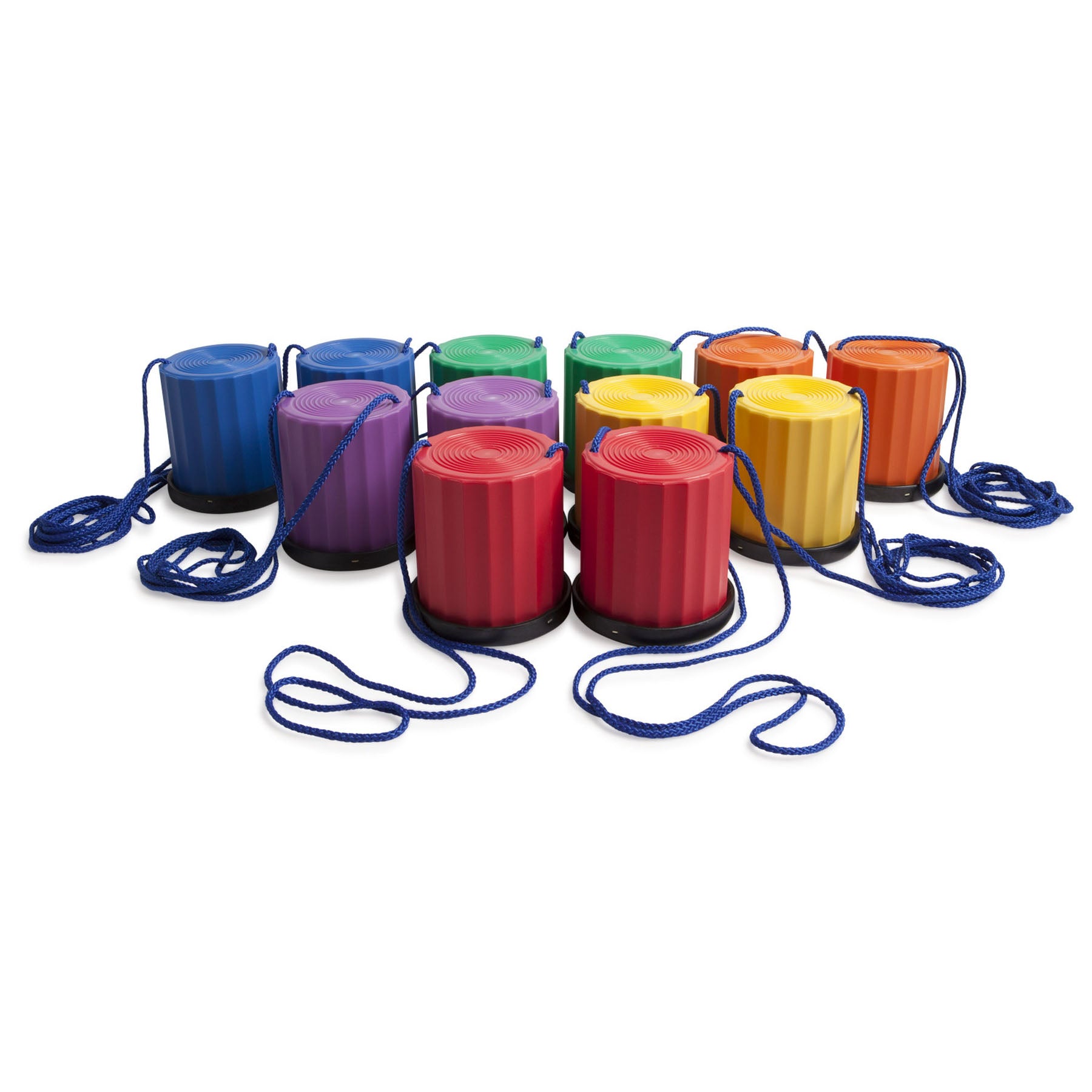 Champion Sports Rainbow Platform Stilts - Set of 6 for Kids, Circus Performers & PE Classes - Perfect for Outdoor Play, Gym Activities & School Events