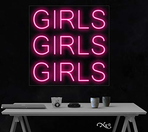 Custom Girls LED Neon Sign - USA Made Wall Decor for Bedroom, Nursery & Party Lighting