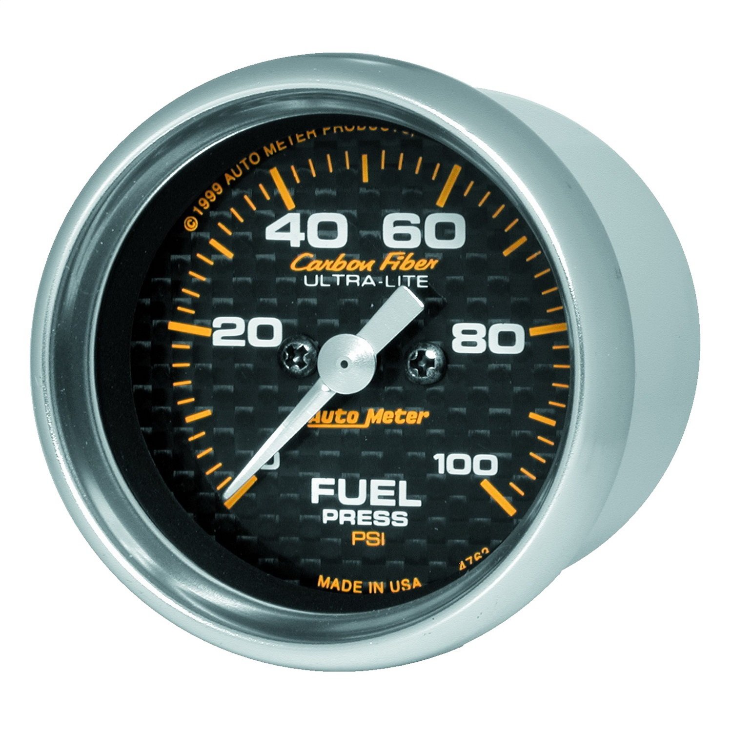 Auto Meter 4763 Digital Carbon Fiber Fuel Pressure Gauge - 0-100 PSI, 2-1/16