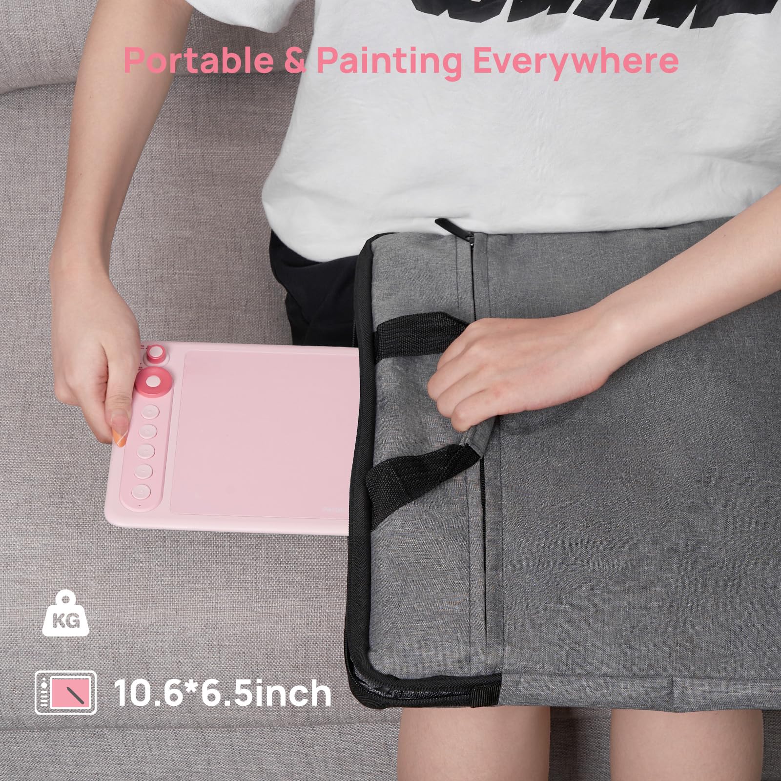 Parblo Intangbo X7 7.2x4.5 Inch Digital Drawing Tablet with Battery-Free Stylus, 6 Custom Shortcut Keys & Mode Switch - Graphic Tablet for Digital Art, Design, Online Teaching - Compatible with Windows, Mac, Android
