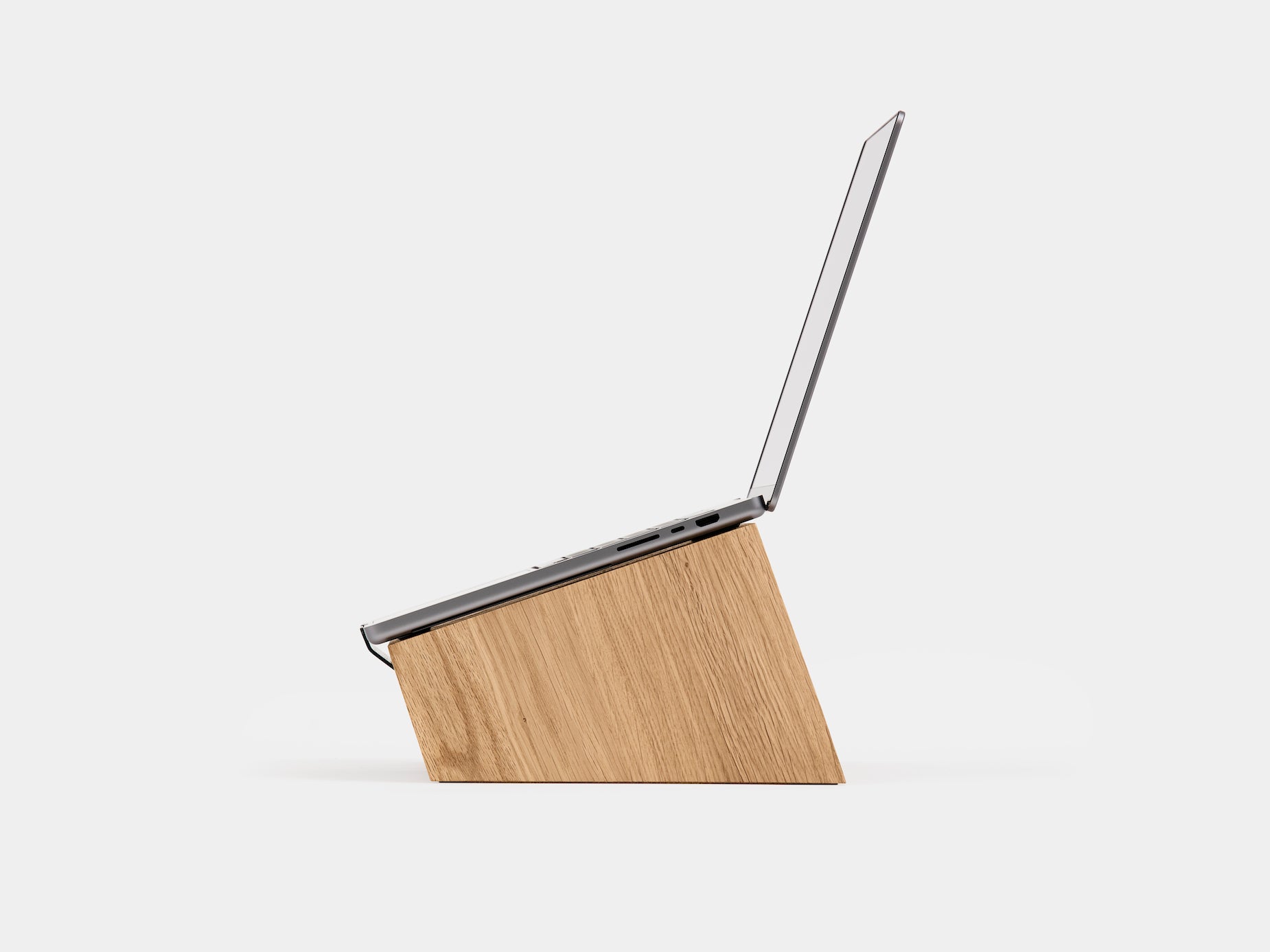 Ergonomic Solid Wood Laptop Stand for Desk - Adjustable Height & Angle, Space-Saving Computer Riser for Home Office, Gaming, and Workstation Setup