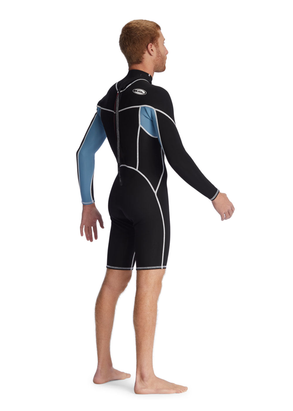 Quiksilver Men's 2/2mm Long Sleeve Back Zip Spring Wetsuit - Surfing, Diving & Water Sports Gear for Warm Weather Protection