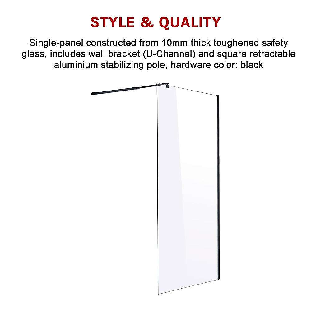 10mm Frameless Safety Glass Shower Screen 47