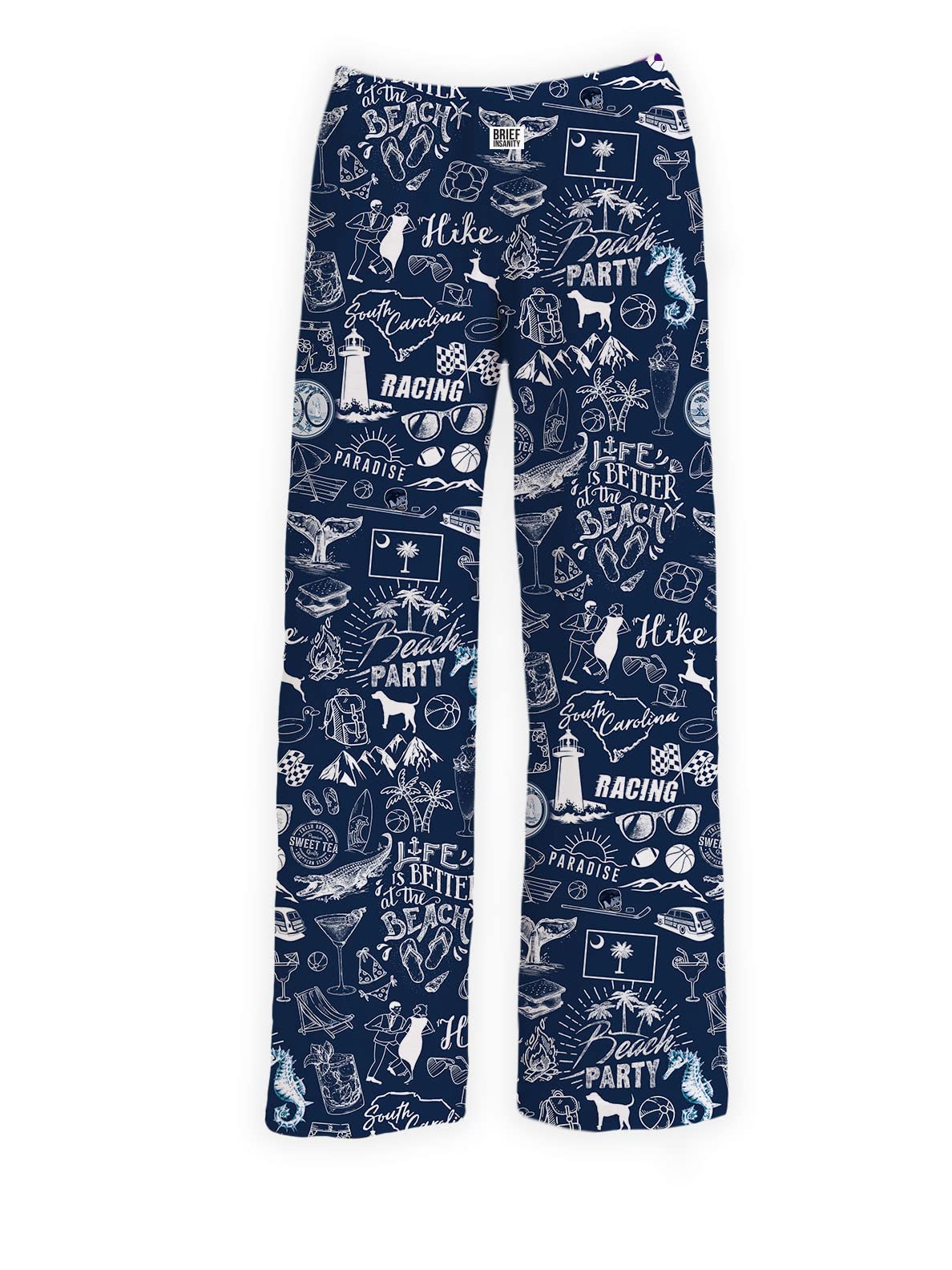 BRIEF INSANITY Unisex Lounge Pajama Pants - Soft & Comfortable Loungewear with State & City Chalk Graphic Design | Perfect for Relaxing at Home, Lounging, or Casual Sleepwear