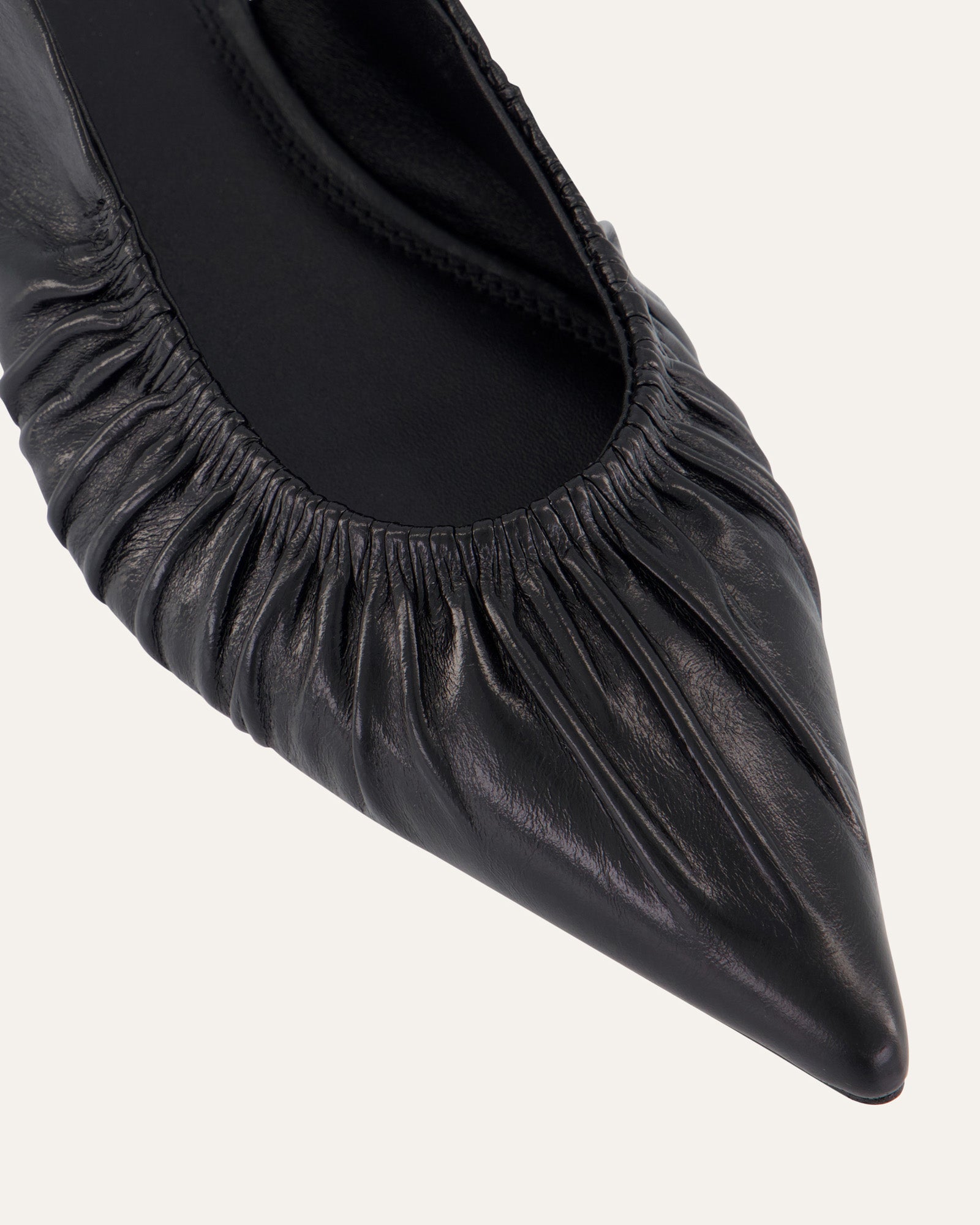 Adaline Black Leather Dress Flats - Comfortable & Stylish Women's Shoes for Work, Office, and Casual Wear