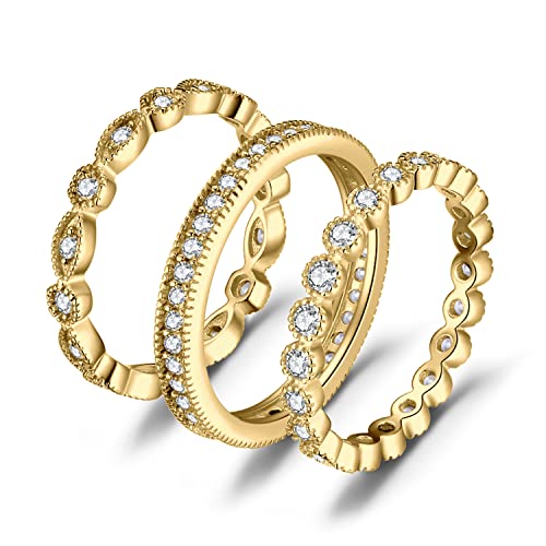 3 Yellow Gold Plated Type Set