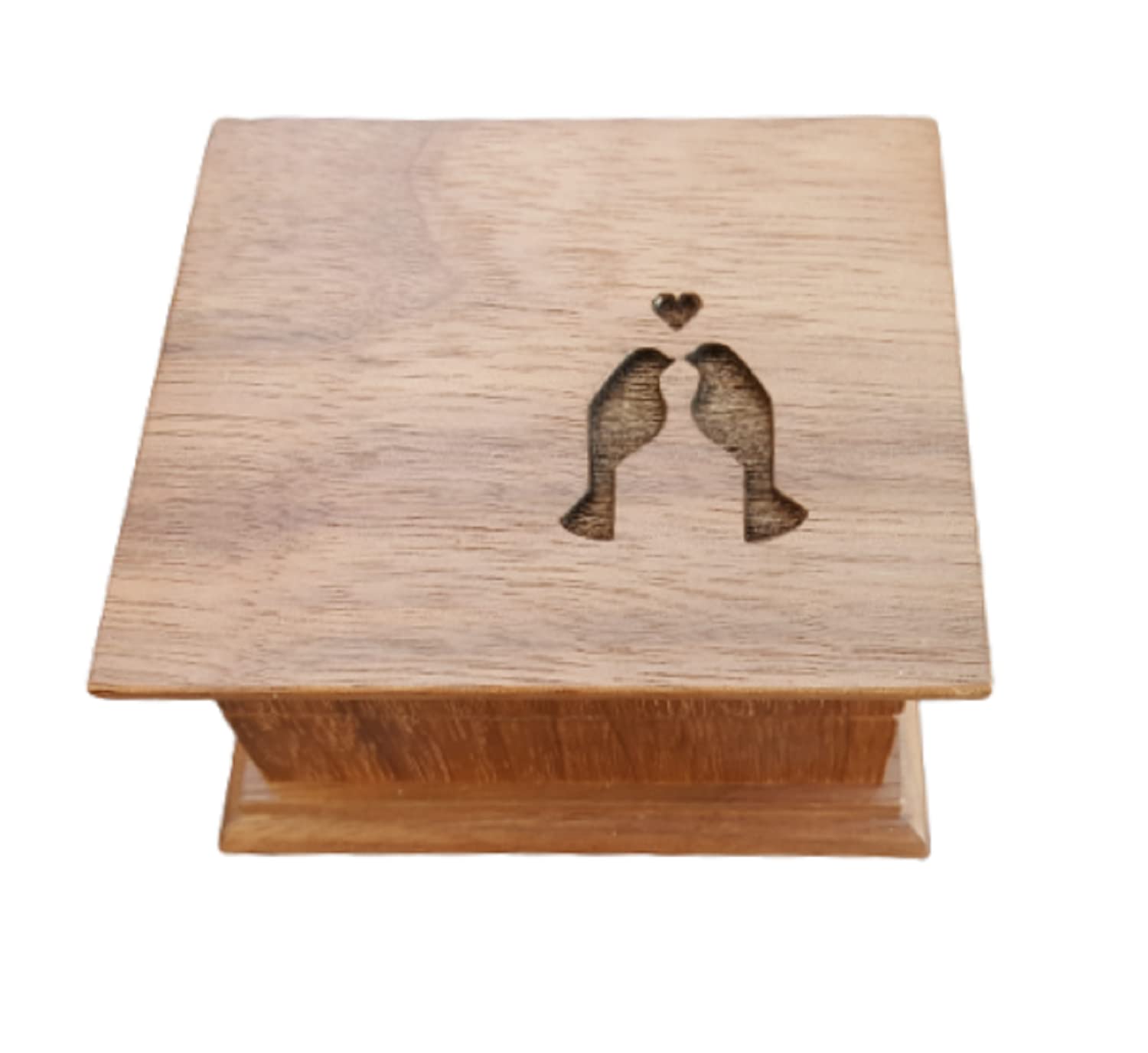 Custom Handmade Music Box - Personalized Wedding & Anniversary Gift for Couples - Love Birds Design - Perfect for Romantic Moments & Special Occasions