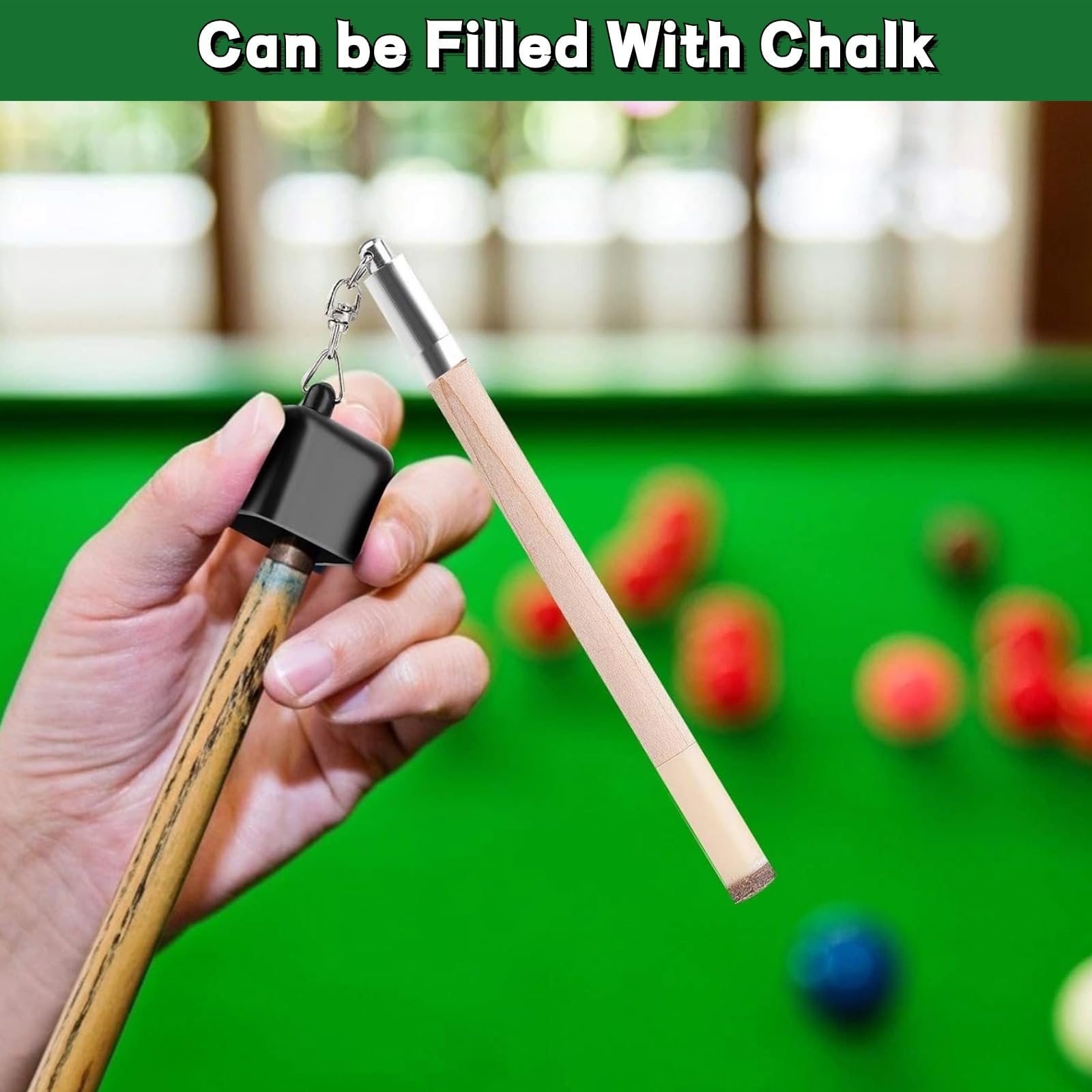VGEBY 2-in-1 Pocket Pool Chalk Holder & Snooker Pricker Tool - Portable Chalk Box for Billiards Accessories - Perfect for Pool Halls, Home Game Rooms & Professional Tournaments