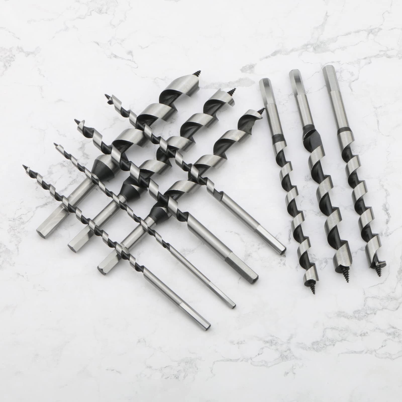 Ellbest Brad Point Drill Bit Set - 10-Piece Woodworking Drill Bits for Soft, Hard, Veneered & Laminated Wood, MDF & Acrylic Glass - Perfect for Cabinet Making, Furniture Repair & DIY Wood Projects