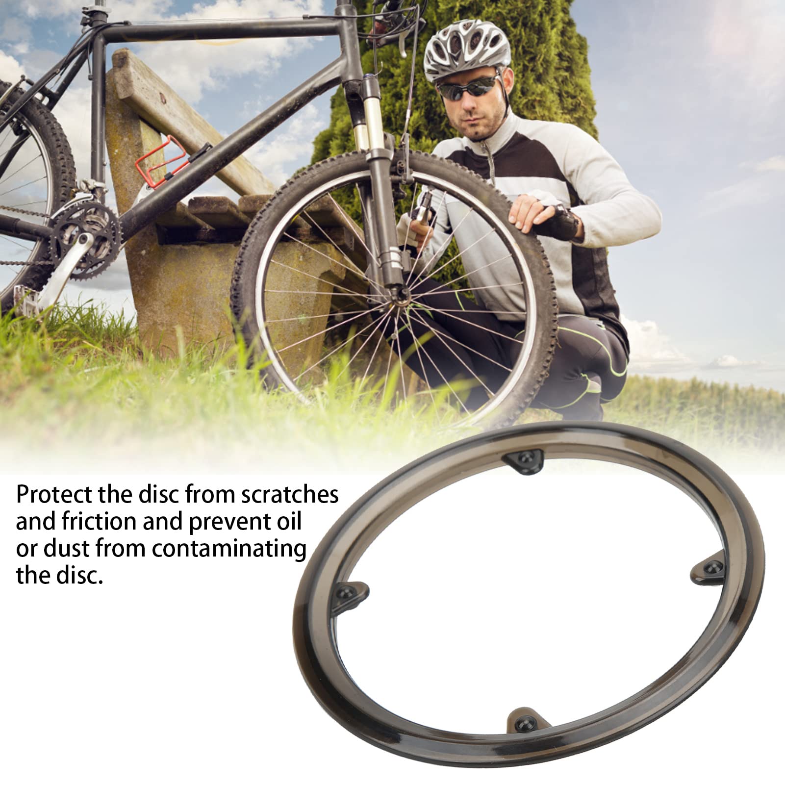 VGEBY Bike Chain Guard Protector - Durable Plastic Chainwheel Cover with 4 Holes for Bicycle Sprocket Protection | Perfect for Mountain Bikes, Road Bikes & Cycling Safety Gear