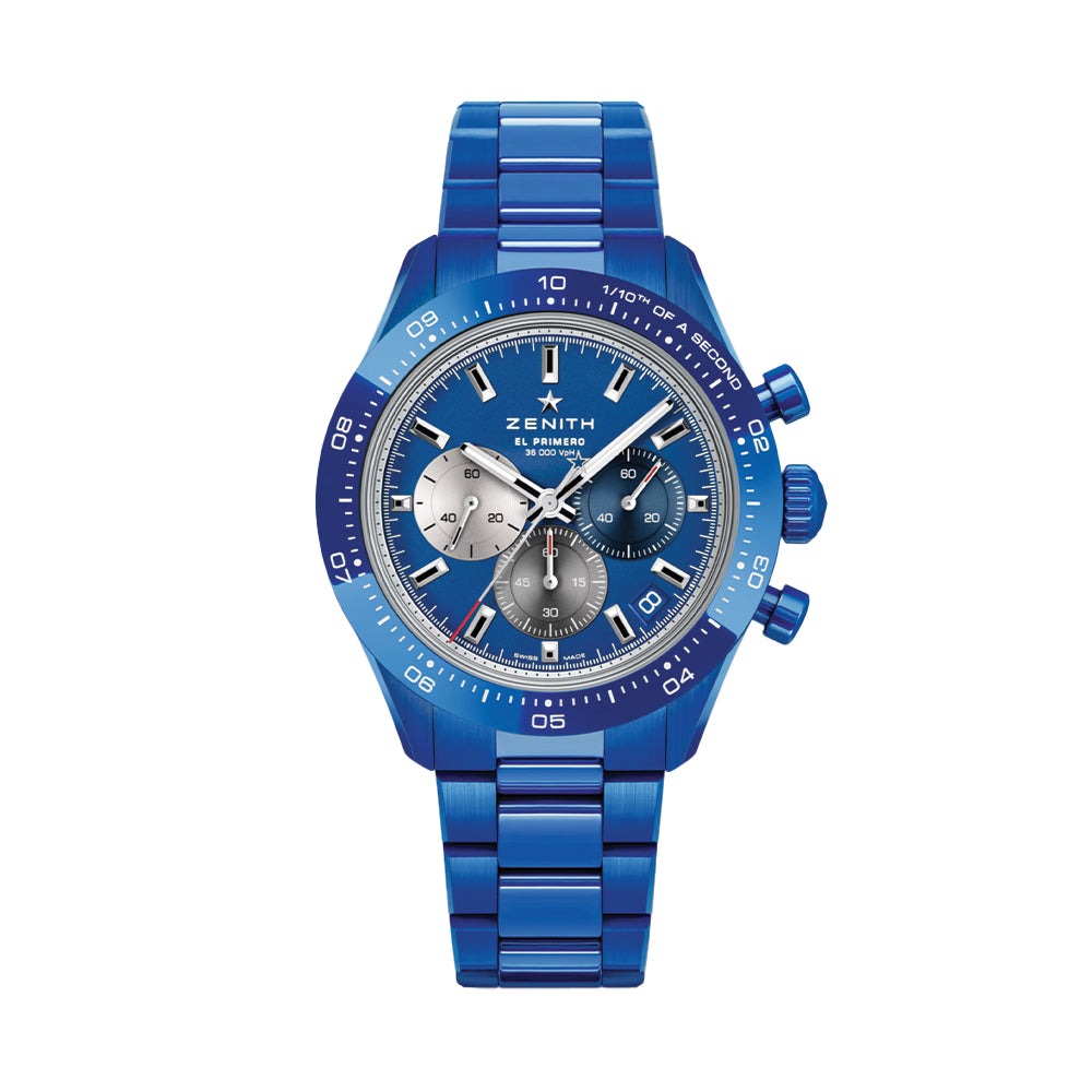 Chronomaster Sport 160th Anniversary Edition 41mm Ceramic Watch - Blue Dial with Stainless Steel Bracelet & Bonus Rubber Strap - Perfect for Luxury Collectors & Special Occasions