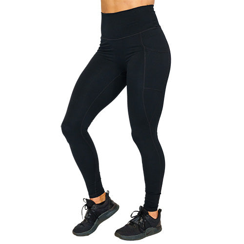 High Waist Comfort Leggings for Women - Soft Stretchy Yoga Pants - Black Workout Leggings for Running, Gym & Lounge Wear