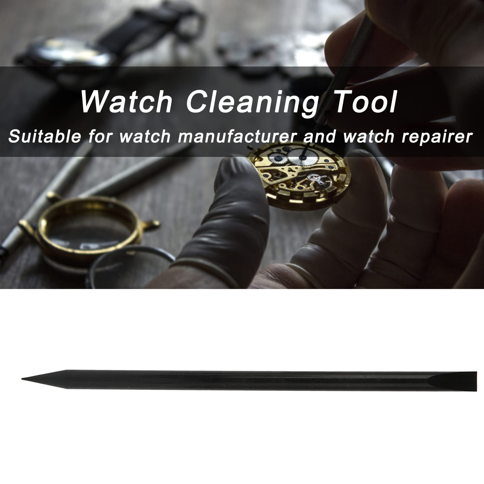 Professional Watch Dial Cleaning Stick - Polystyrene Watchmaker Tool for Watch Repair & Maintenance | Essential Watch Cleaning Kit for Jewelers & DIY Enthusiasts | Perfect for Watch Restoration, Lens Cleaning & Precision Maintenance