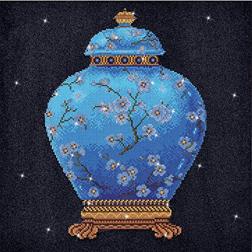 DIAMOND DOTZ Complete Diamond Facet Art Kit - Blue Vase DIY 5D Diamond Painting for Adults, Home Decor & Gift Idea | Relaxing Craft for Stress Relief & Wall Art