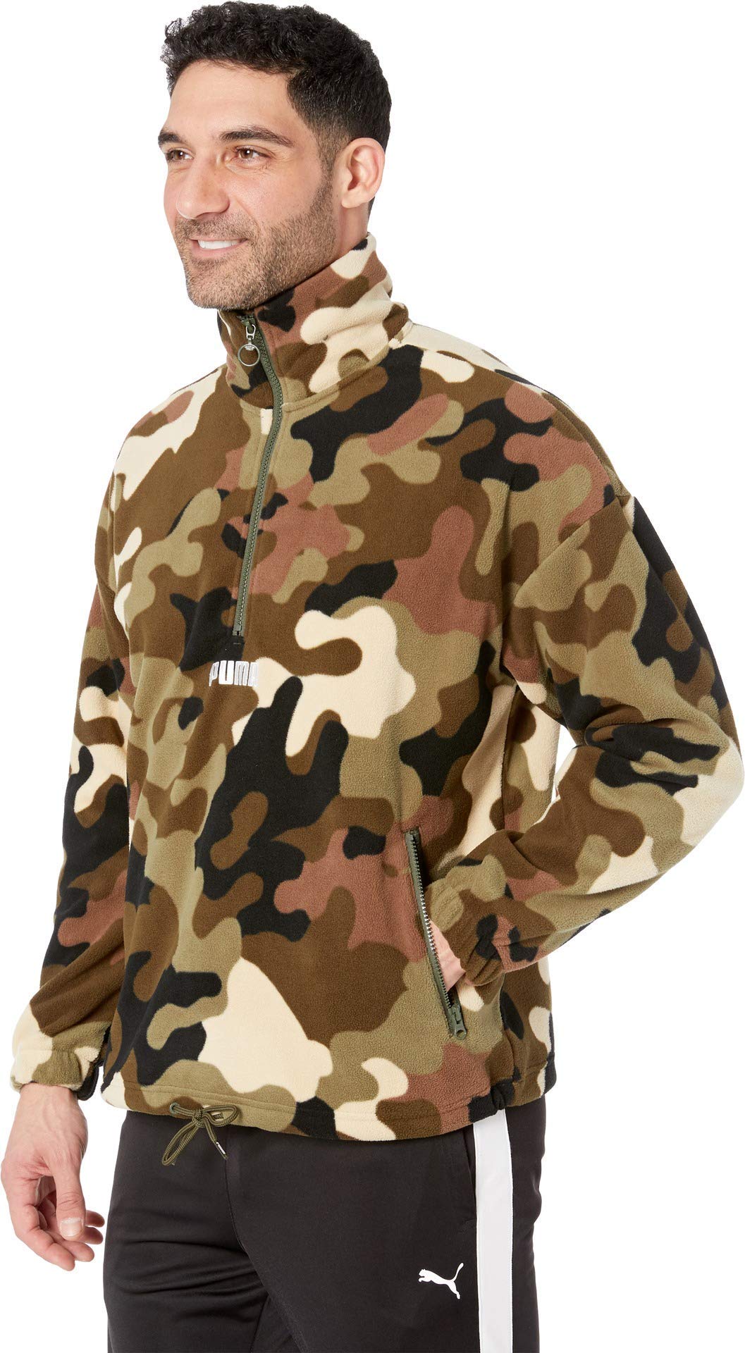 PUMA Wild Pack AOP Polar Fleece Jacket for Men - Warm Winter Running Hoodie with Stylish Print - Perfect for Outdoor Sports & Casual Wear