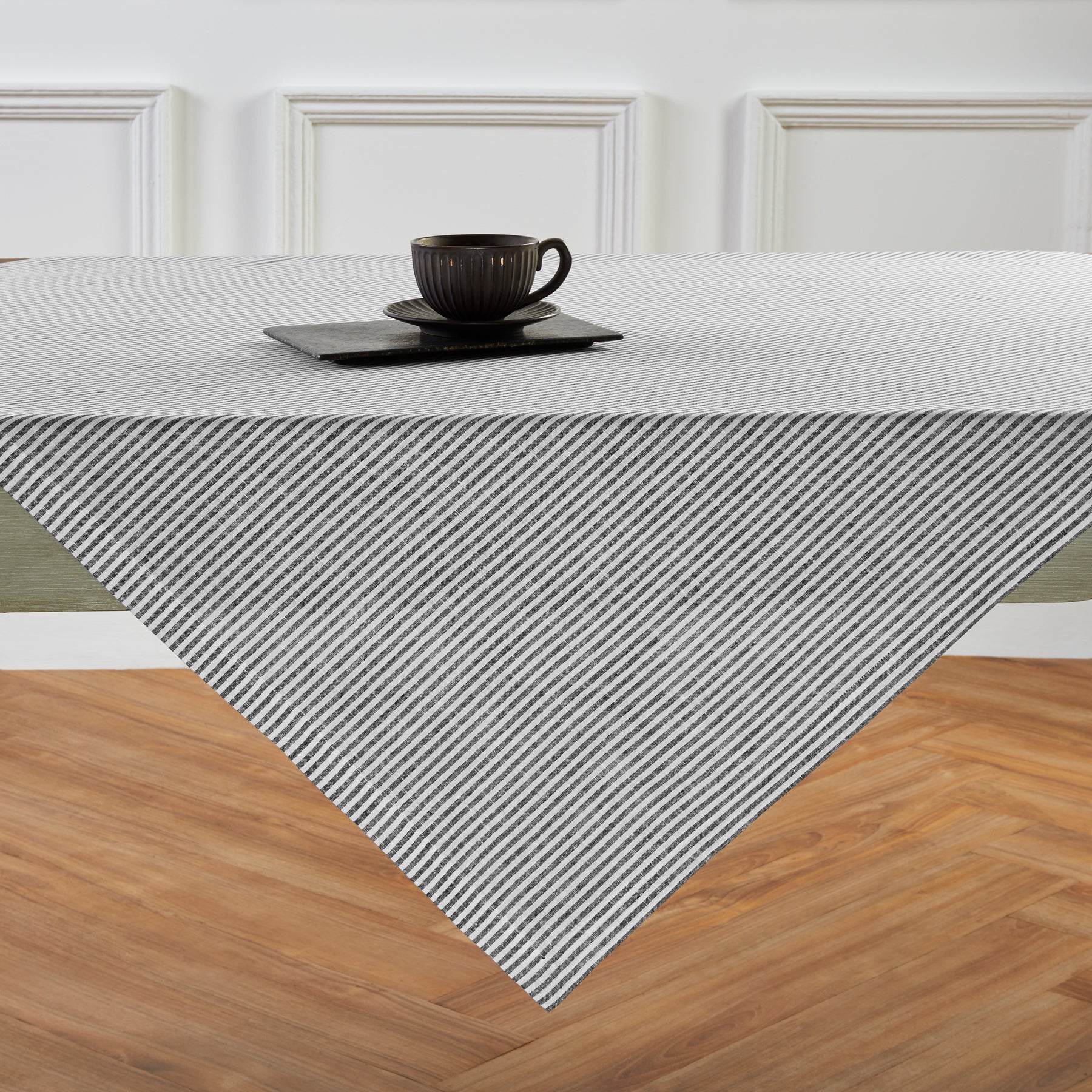 Lavender and White Narrow Stripe