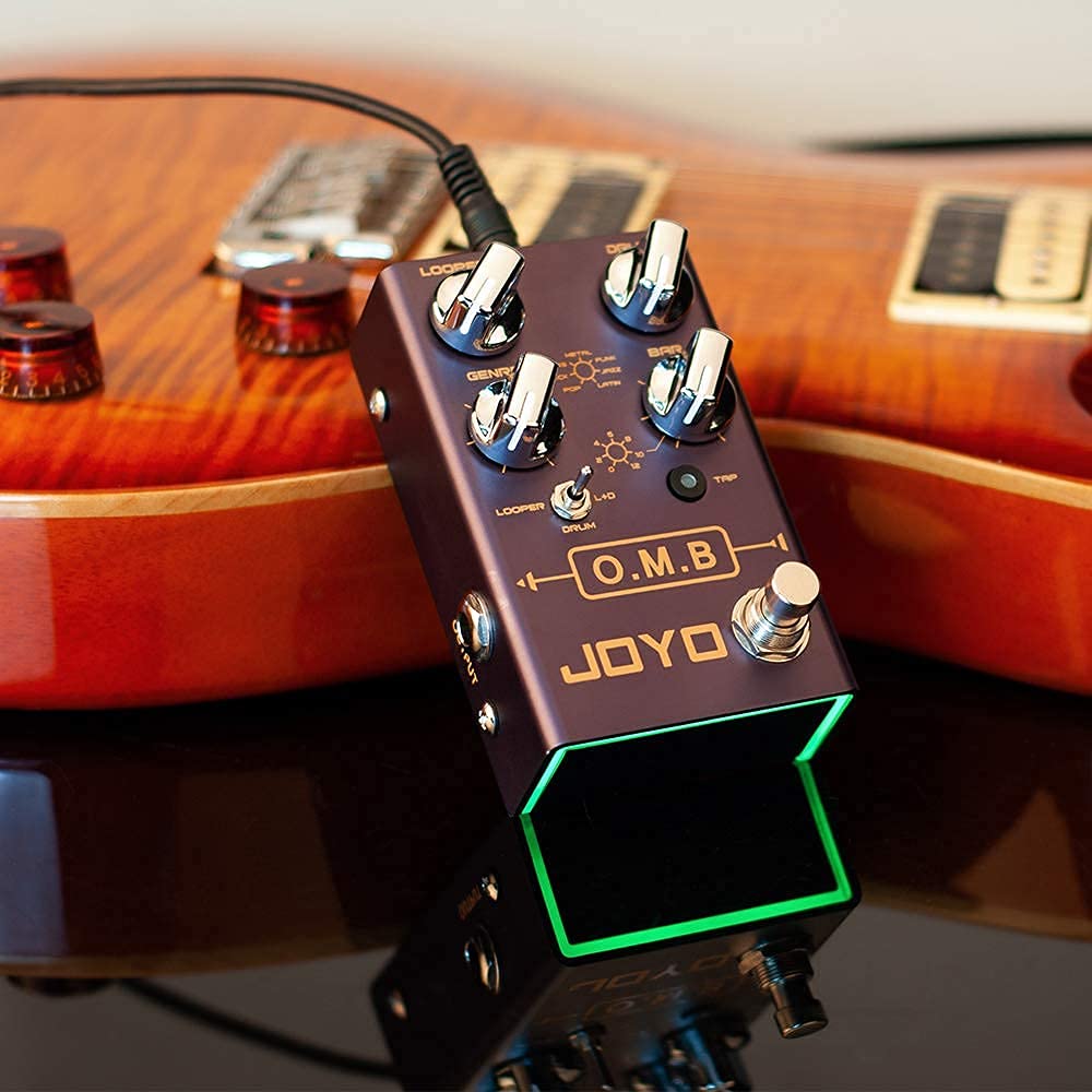 JOYO R-06 Looper & Drum Machine Guitar Pedal Bundle with 9V DC Power Supply (800mA-1A) - Perfect for Live Performances, Practice Sessions & Home Studio Recording