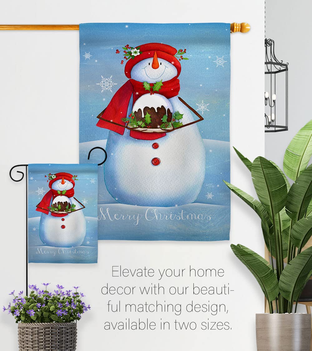 Snowman Christmas Flag Set 28x40