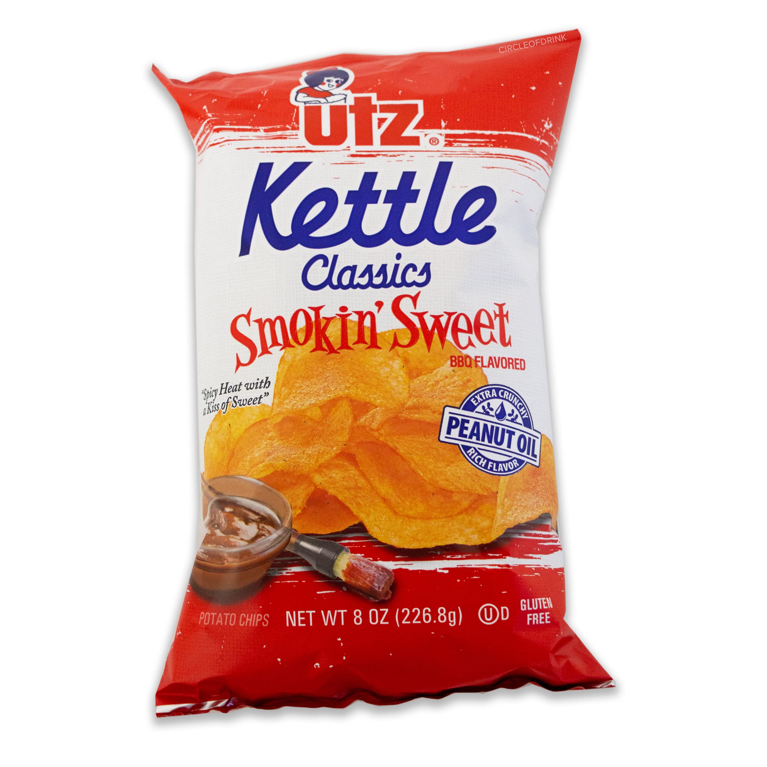 Utz Kettle Chips Variety Pack - Maui BBQ, Grandma BBQ & Smokin Sweet BBQ - Thick & Crispy Potato Chips for BBQ Lovers | Perfect for Parties, Picnics & Game Day Snacking (3-Pack)
