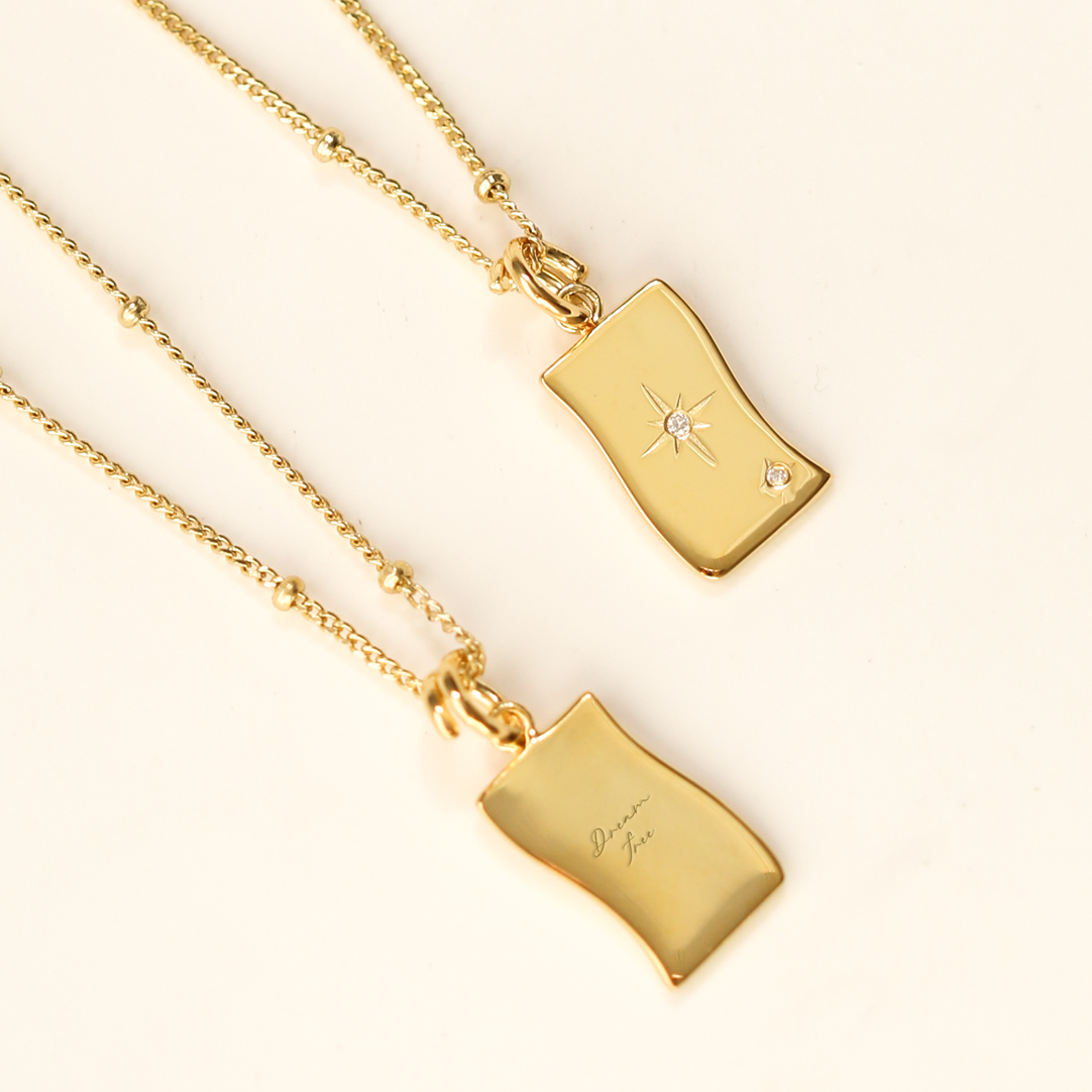Be Hers Dream Free Necklace - Elegant Dainty Gold Pendant for Women | Perfect Gift for Anniversary, Valentine's Day & Special Occasions