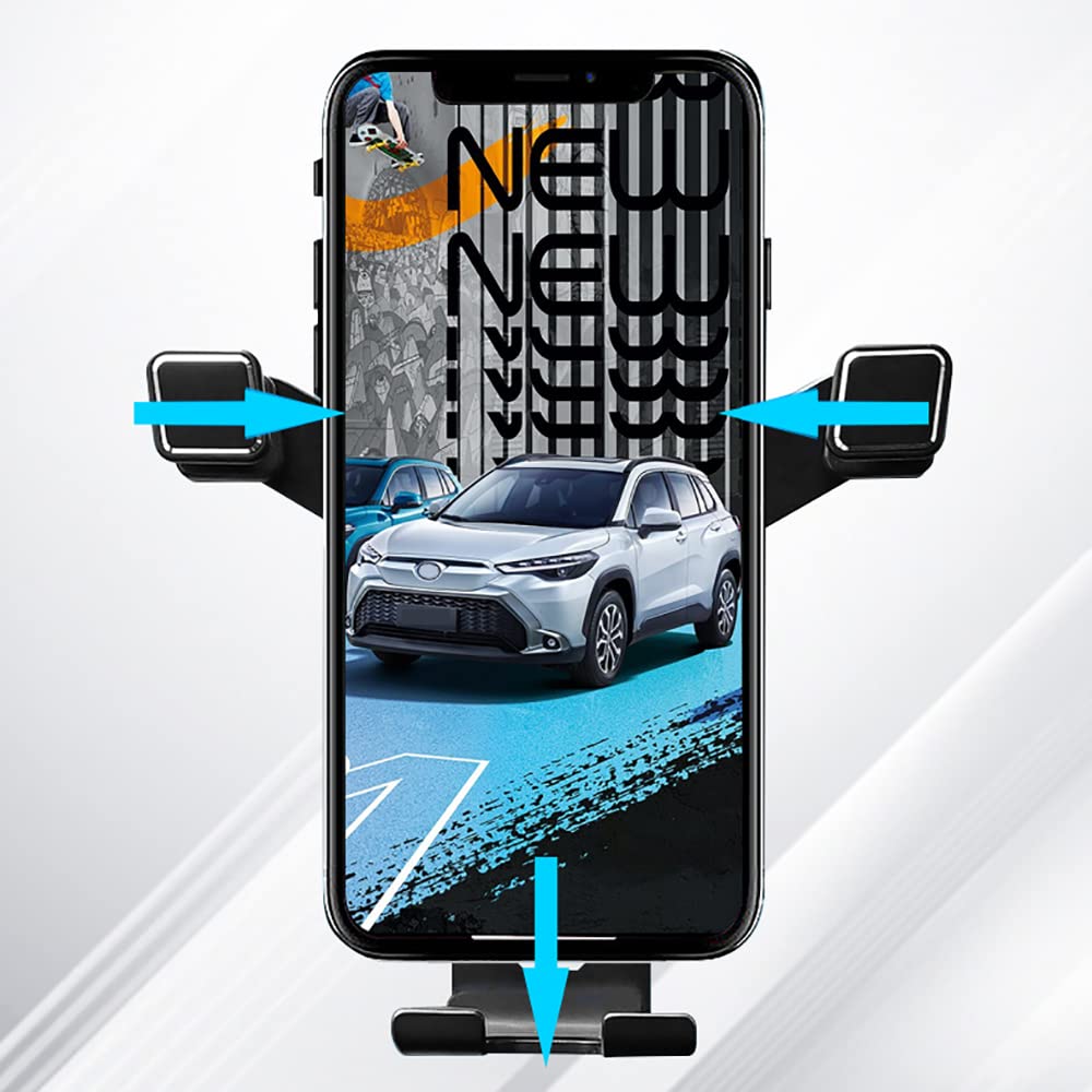 360° Rotating Air Vent Car Phone Mount for Toyota Corolla Cross 2022-2023 - Universal Hands-Free Holder Compatible with iPhone 14/13/12, Samsung Galaxy S23/S22 (4-7 Inch Phones) - Perfect for GPS Navigation & Safe Driving