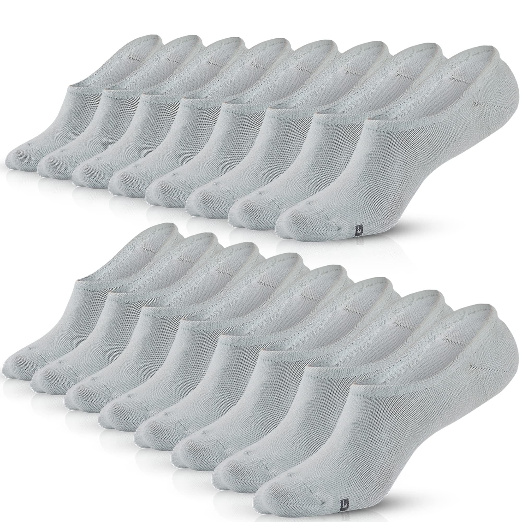 FOOT AMAZING Men's No Show Socks - Low Cut Invisible Liner Socks for Loafers & Sneakers - Breathable Comfort for Casual Wear, Work & Travel