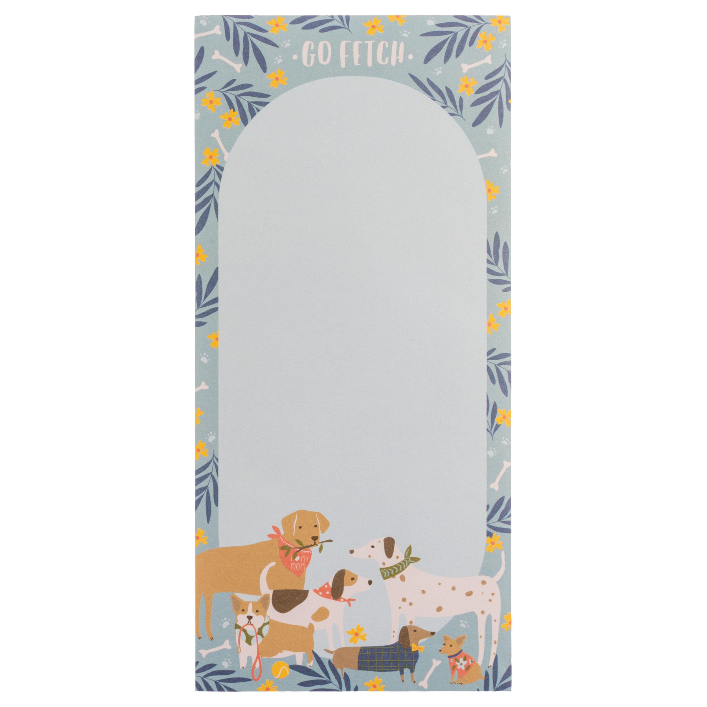 Karma Large Magnetic Notepads - 100 Sheets Per Pad with Strong Magnetic Back for Grocery Lists, Shopping Lists & To-Do Reminders | Colorful Dog Design Memo Pad | Perfect for Refrigerator, Office & Home Organization