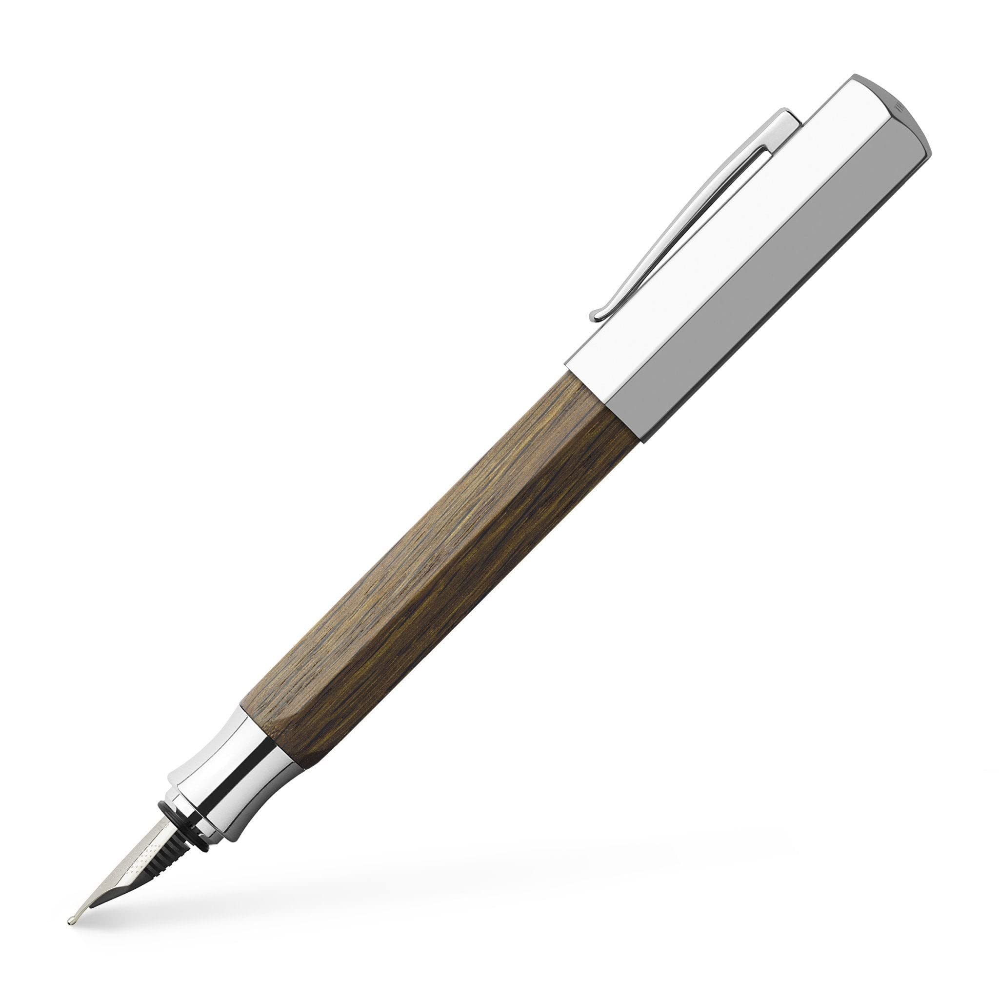 Faber-Castell 147582 EF Fountain Pen with Extra Fine Point - Premium Ondoro Wood Barrel for Smooth Writing - Ideal for Calligraphy, Note-Taking & Gift Giving