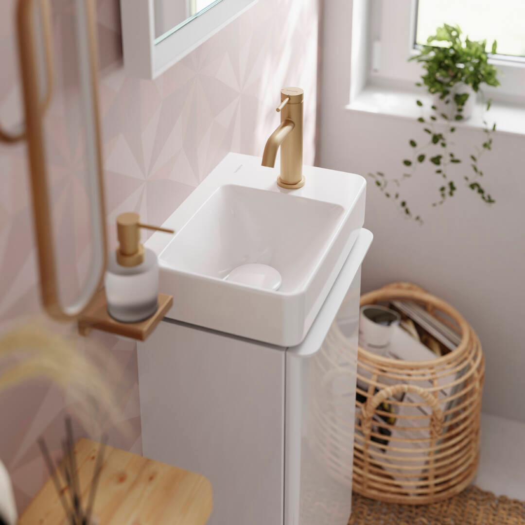 Hansgrohe AddStoris Brushed Bronze Soap Dispenser 41745140 - Modern Touchless Bathroom & Kitchen Faucet Accessory for Home & Commercial Use