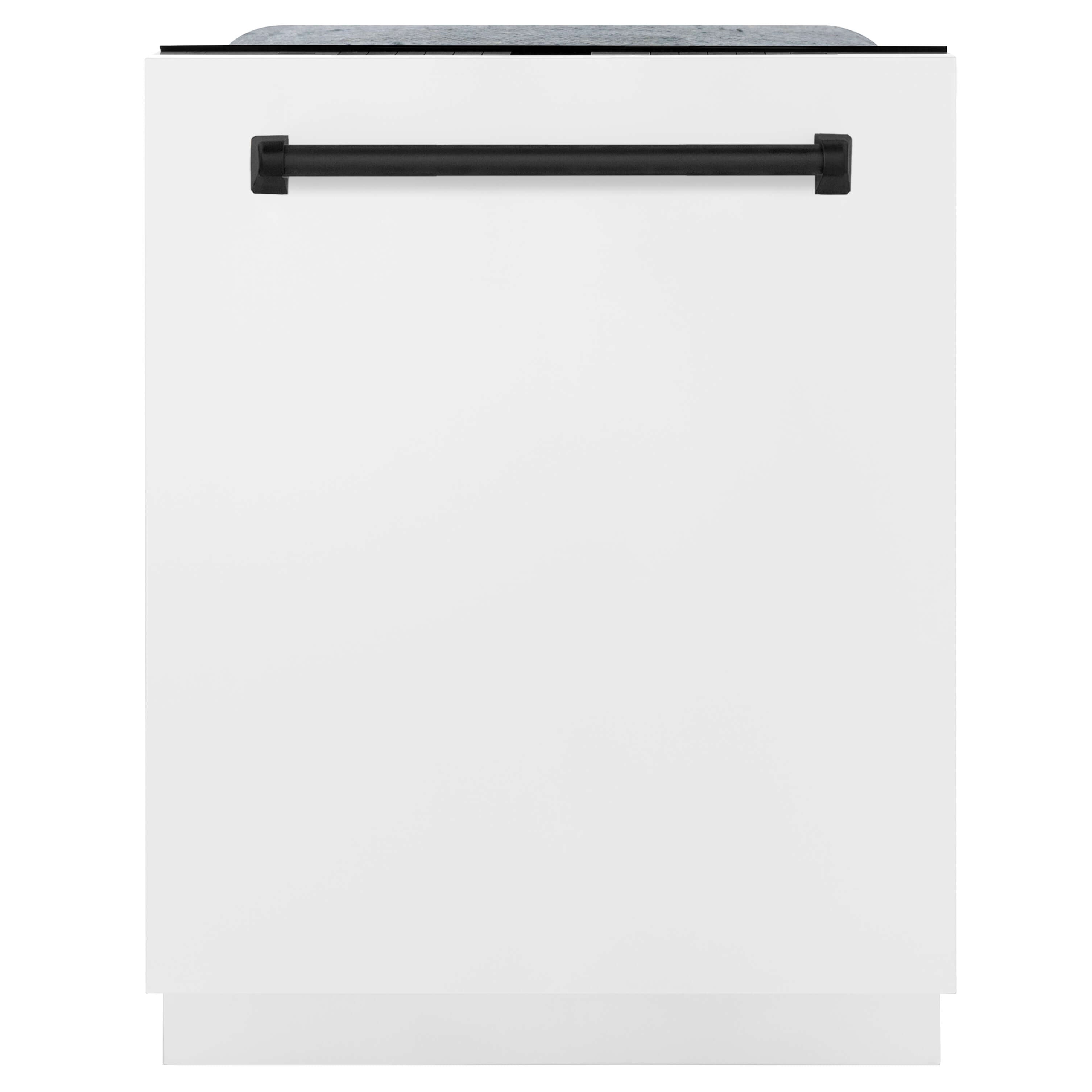 ZLINE Autograph Edition 30-inch Stainless Steel Dual Fuel Range with White Matte Door, Range Hood & Dishwasher - Matte Black Accents | Professional Kitchen Package for Home Chefs & Modern Kitchens (3AKP RAWMRHDWM30 MB)