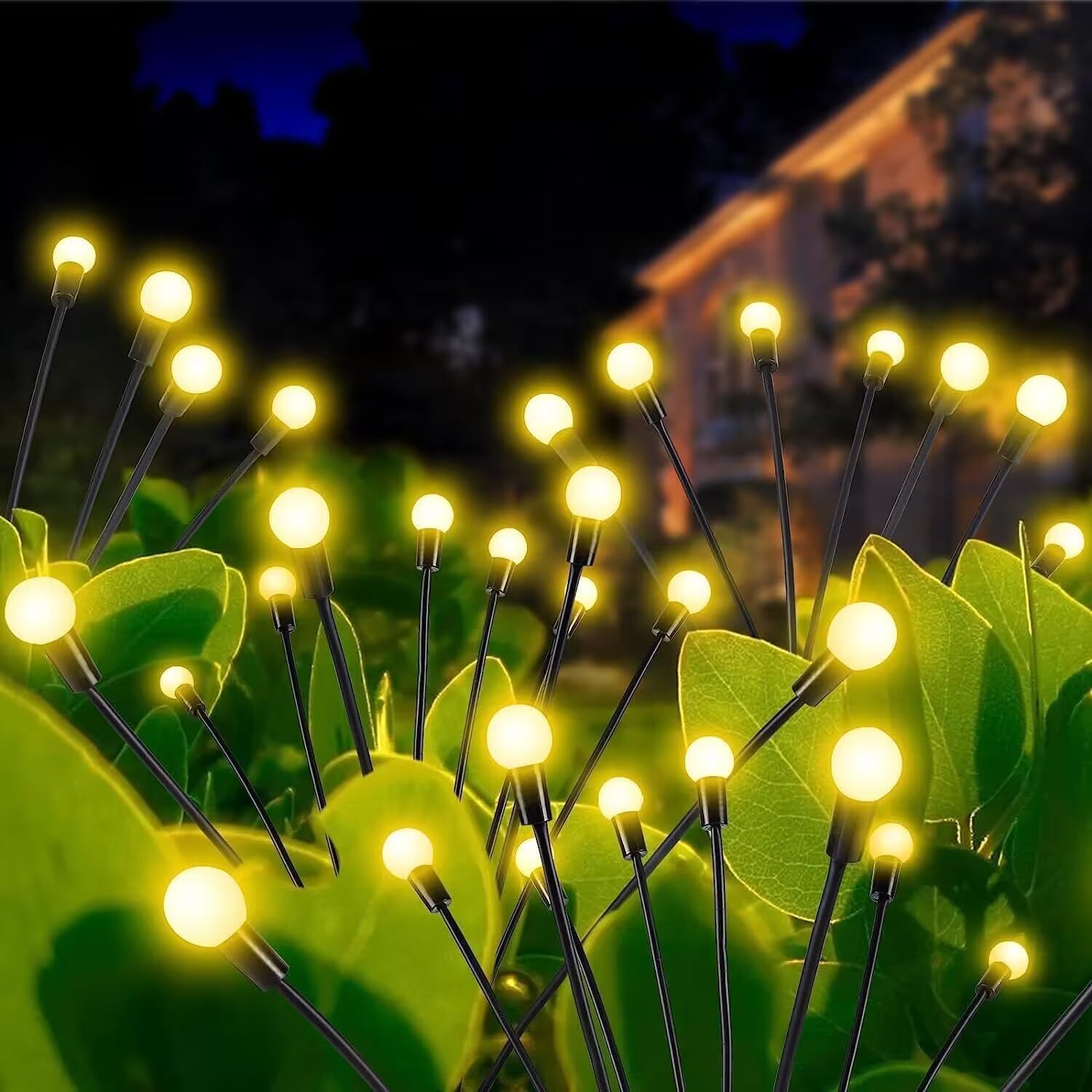 Solar Firefly Lights Outdoor - 2 Pack Waterproof Solar Powered Garden Lights with Swaying LED for Yard, Lawn, Patio & Pathway Decoration | Perfect for Backyard, Wedding & Landscape Lighting