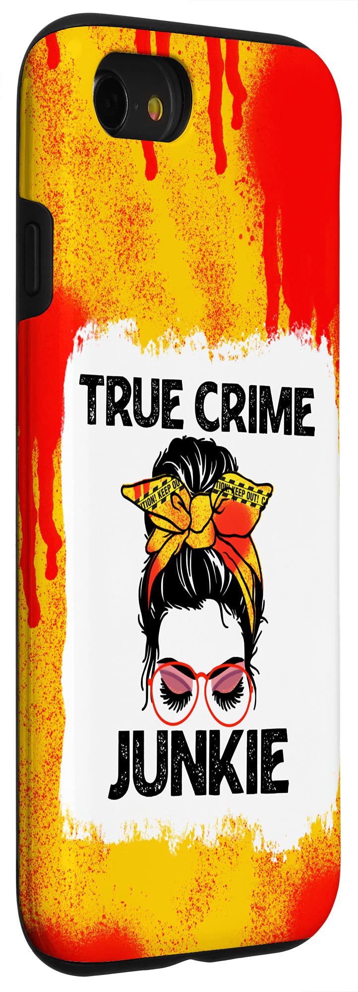 Funny True Crime Documentary Woman Bandana iPhone SE (2020)/7/8 Case - Scary Halloween Protective Cover for Everyday Use & Cosplay