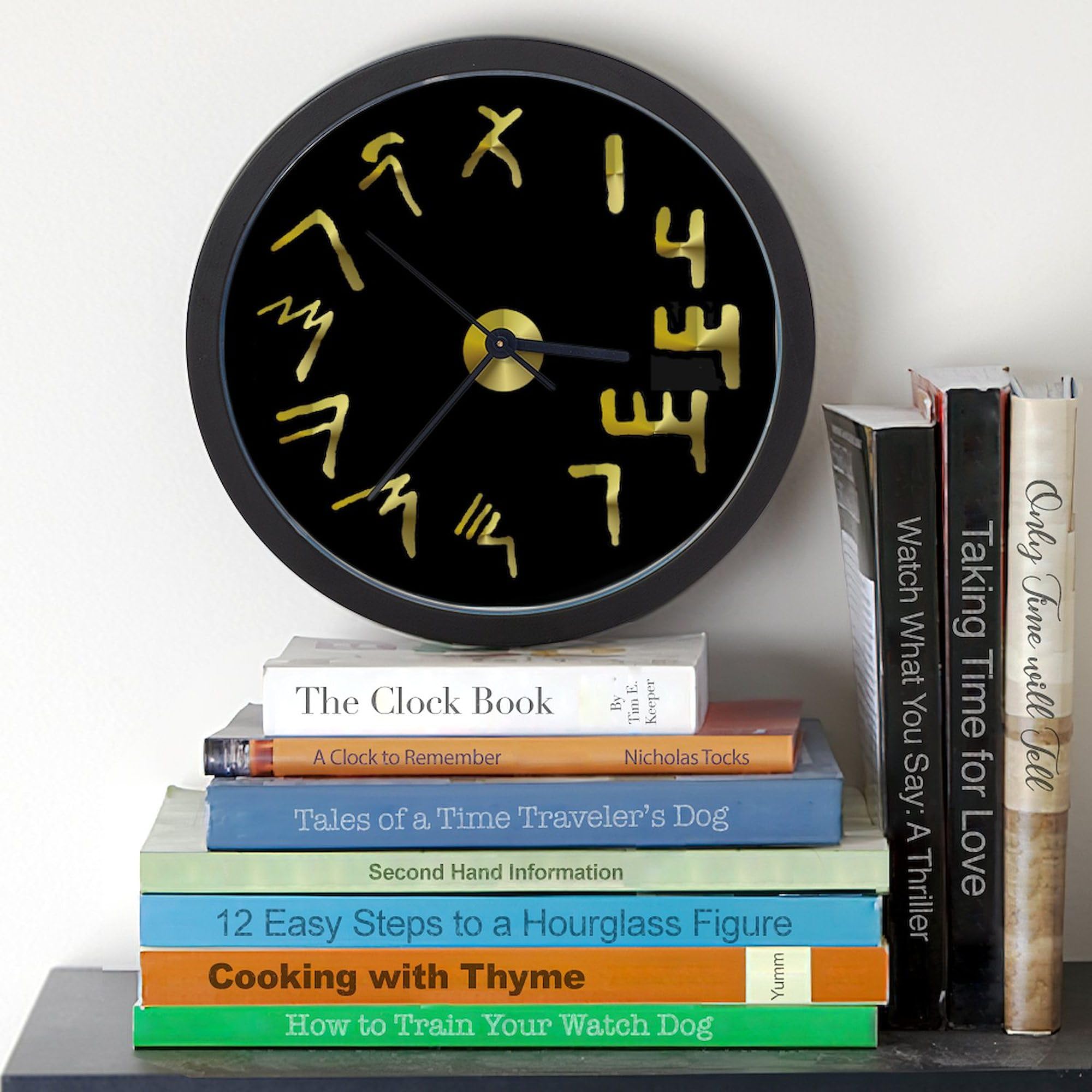 Egyptian Numerals 10 Inch Wall Clock - Unique Arabic Number Design for Living Room, Kitchen, Office Decor | Perfect Gift for History Lovers & Math Enthusiasts