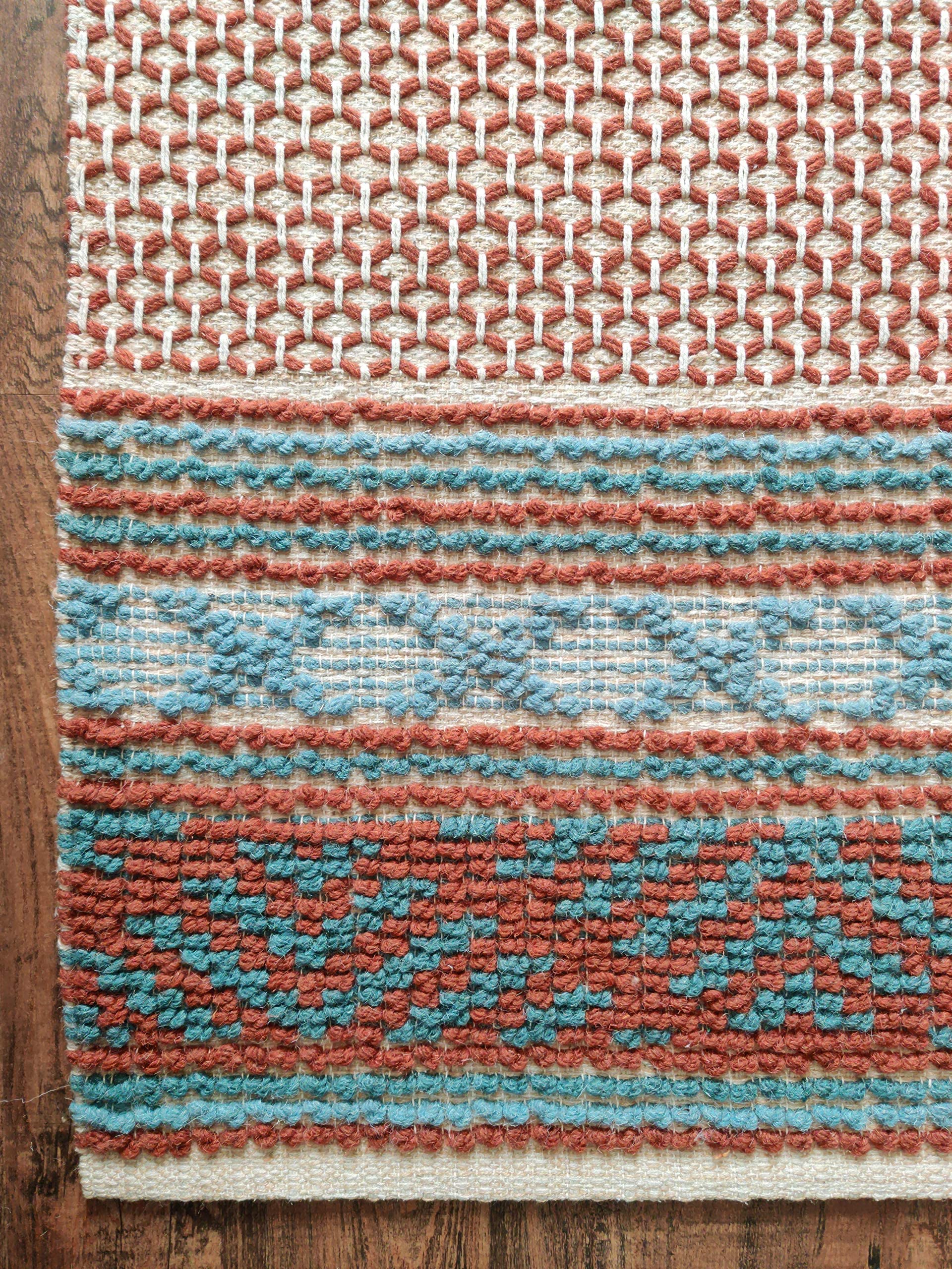 Loominaire Handmade Terra Wool & Jute Natural Fiber Rug - Easy Maintenance 5' x 8' Area Carpet for Living Room, Bedroom & Family Room | Eco-Friendly Floor Decor for Cozy Home Interiors