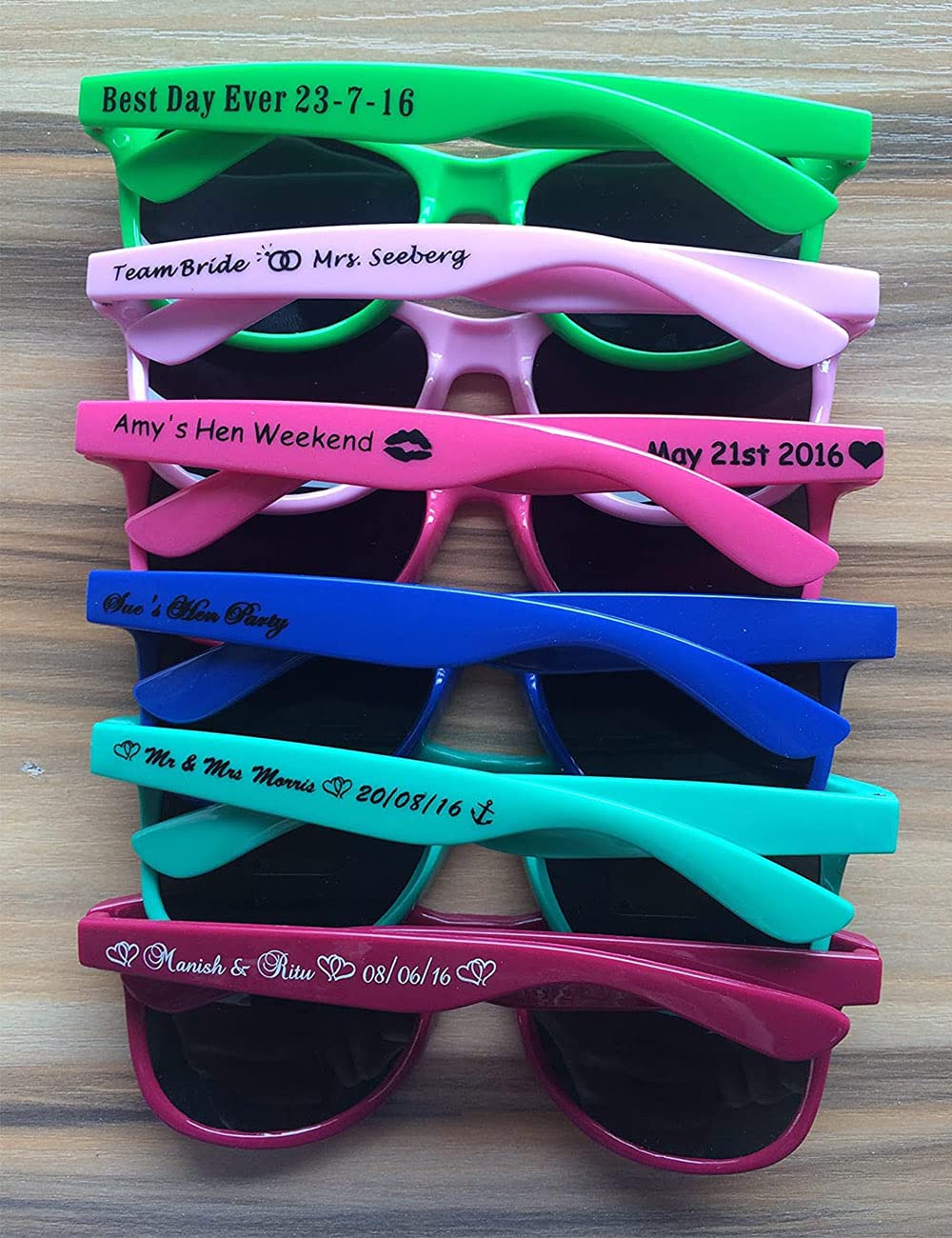 Personalized Bulk Wedding Sunglasses - Custom Destination Party Favors for Bridal & Bachelor Parties - Perfect for Beach Weddings, Bachelorette Events & Outdoor Celebrations