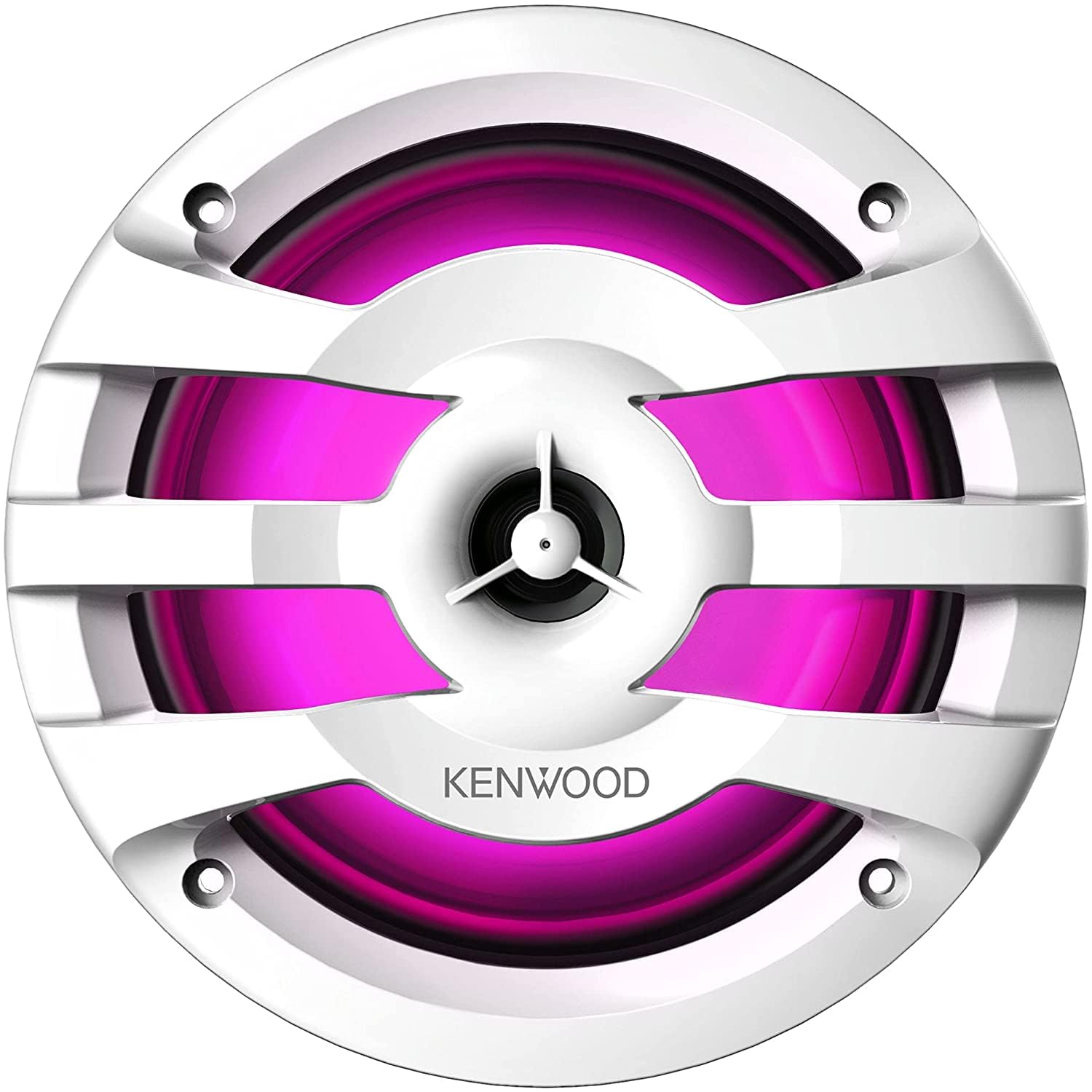 Kenwood KFC-1673MRWL 6.5 Inch 2-Way Marine Speakers with Grilles (Pair) - Waterproof Boat Speakers with Built-in White LED Lights for Marine Audio System | Perfect for Boats, Yachts & Outdoor Water Activities
