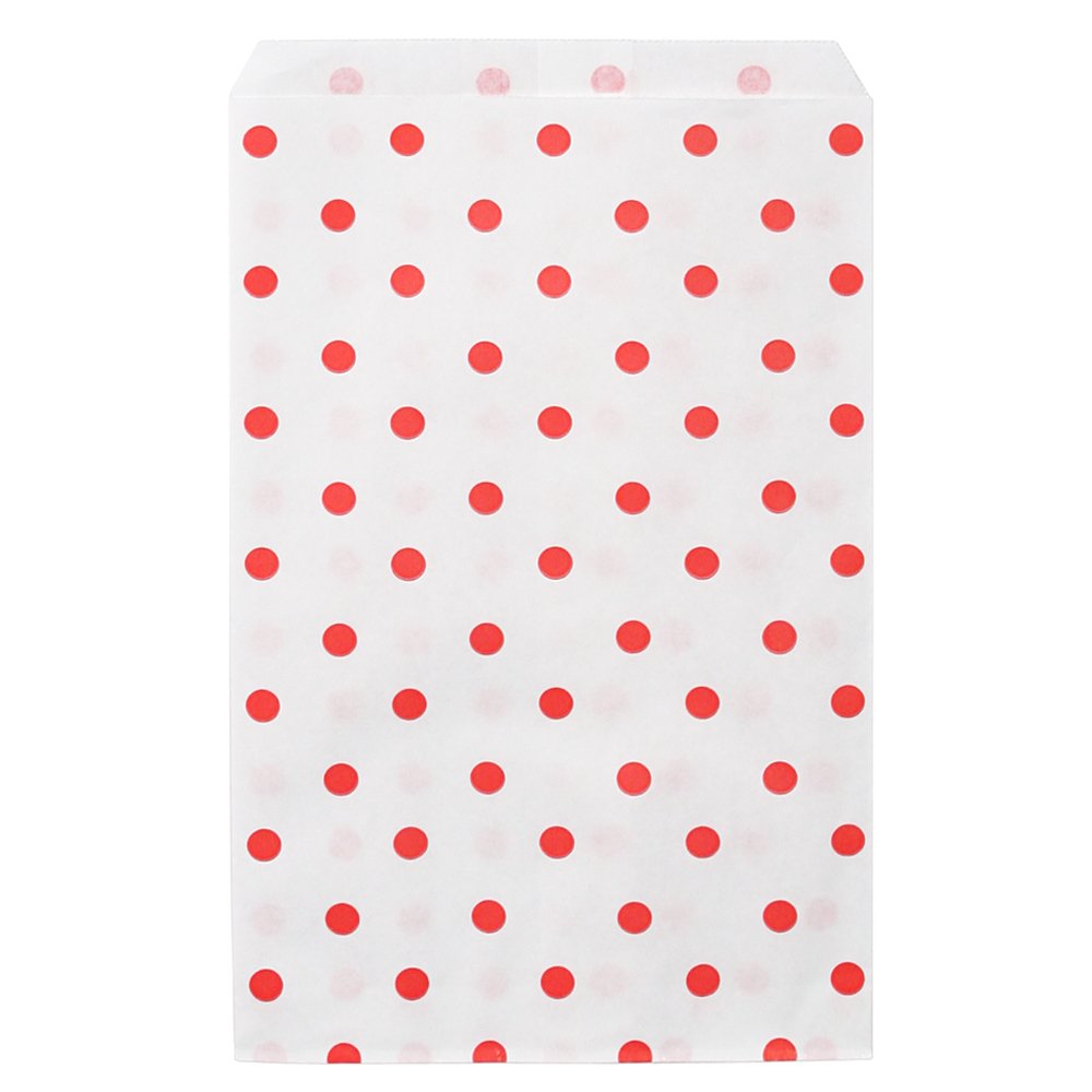 200-Pack Red Polka Dot Gift Bags 6