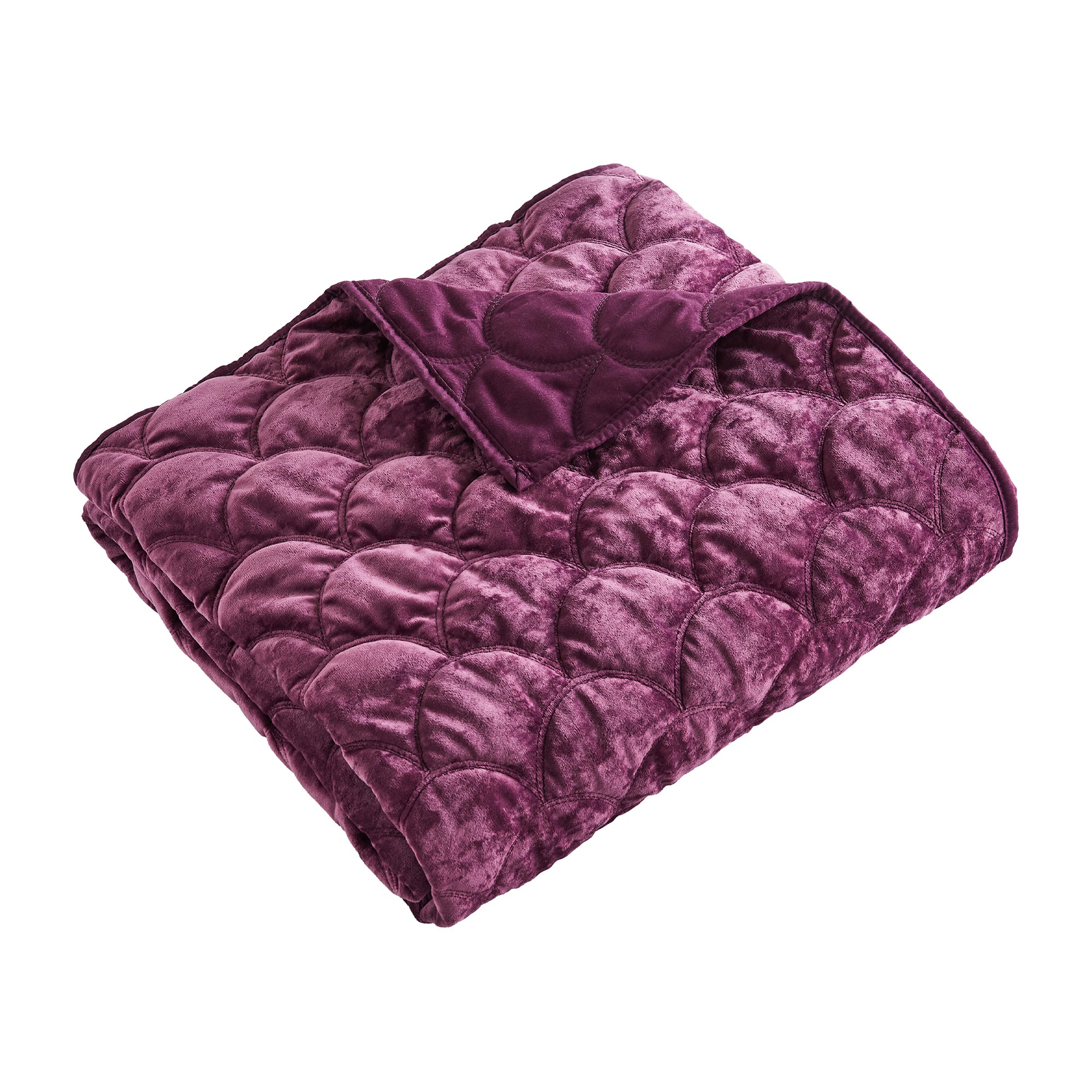 BH Ellora Plum Quilted Throw Blanket - Soft & Cozy Decorative Bedspread for Couch, Sofa, Bed - Perfect for Living Room, Bedroom & Home Decor