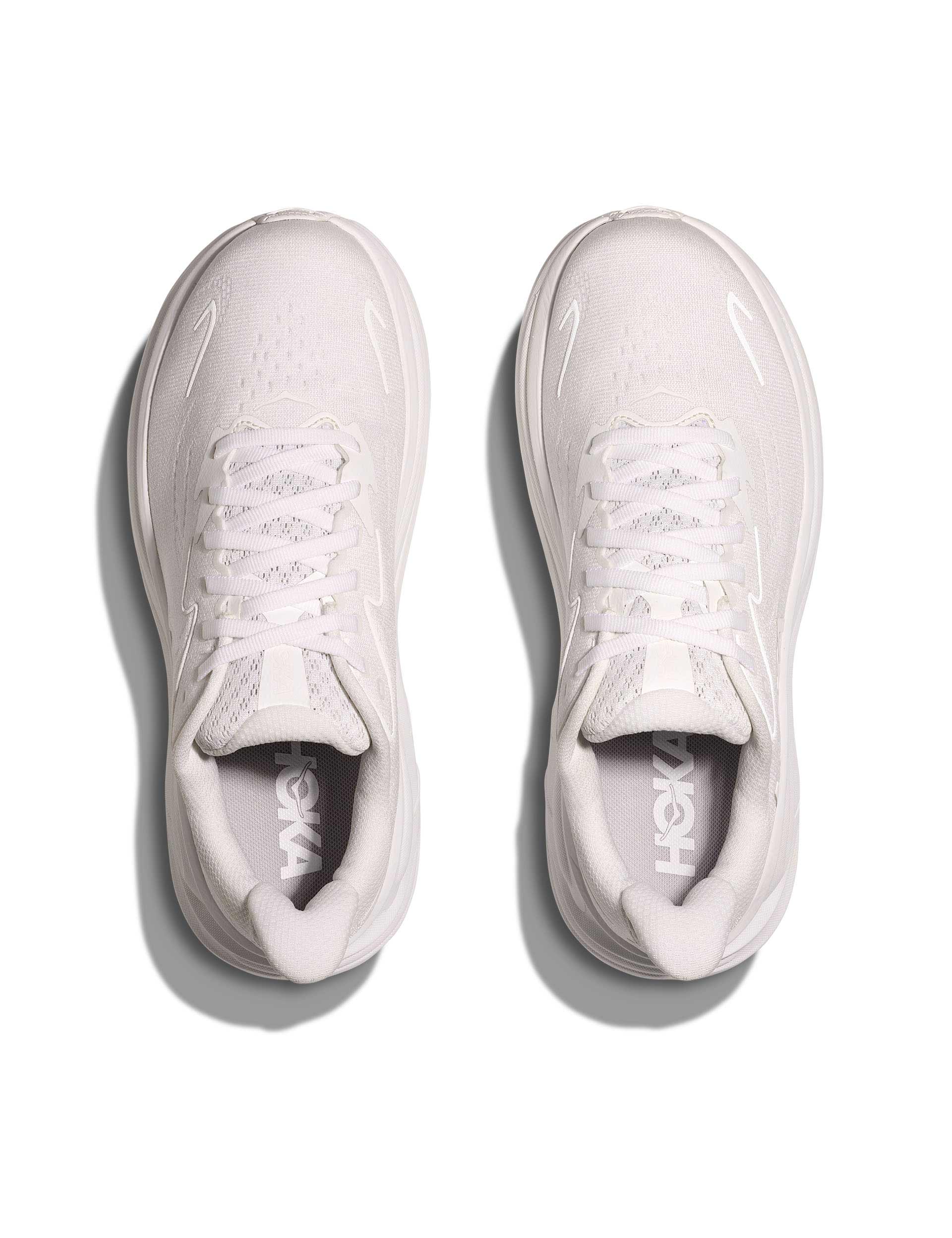 HOKA Clifton 10 Running Shoes for Men & Women - Lightweight White Cushioned Sneakers for Road Running, Jogging & Daily Wear