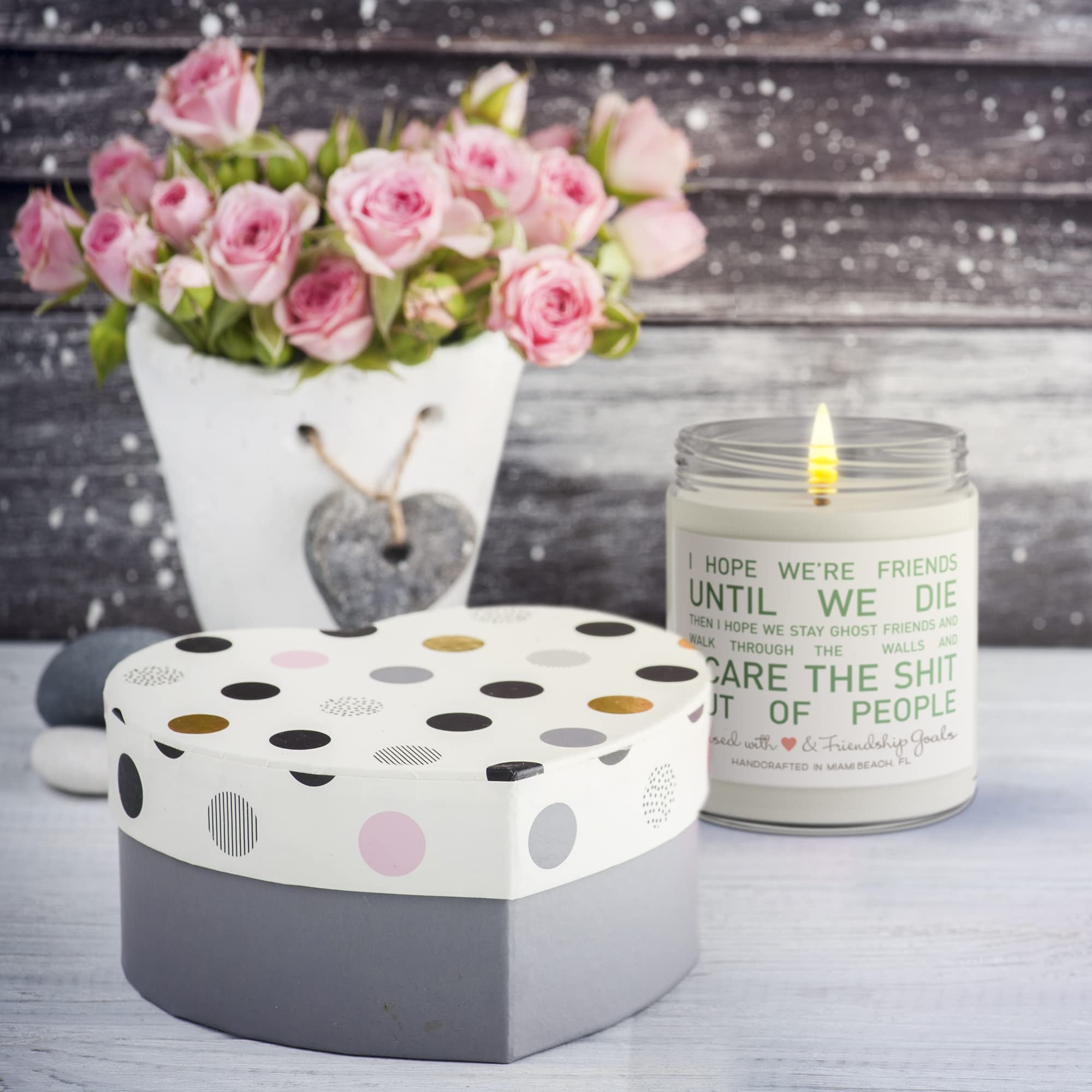 Funny Soy Wax Candle for Women - Hand Poured in USA - 9 oz Best Friend Gift - Cute Christmas & Friendship Ideas - Perfect for Home, Office, and Relaxation