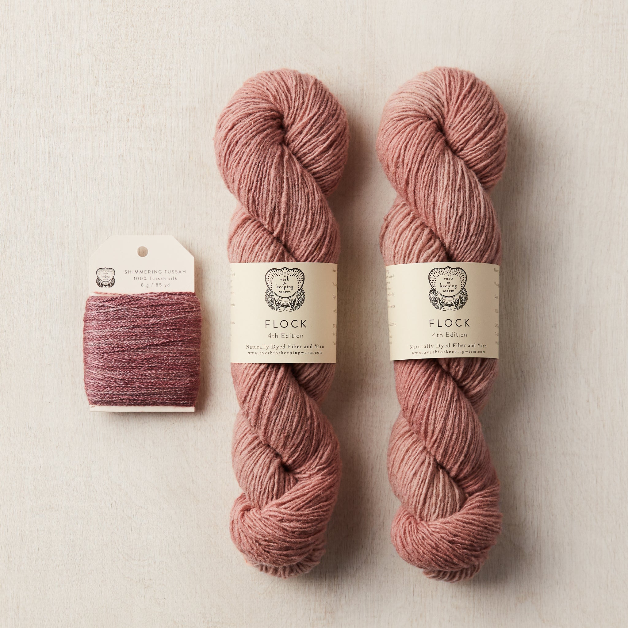 Flock Fleur and Shimmering Tussah Red Pear